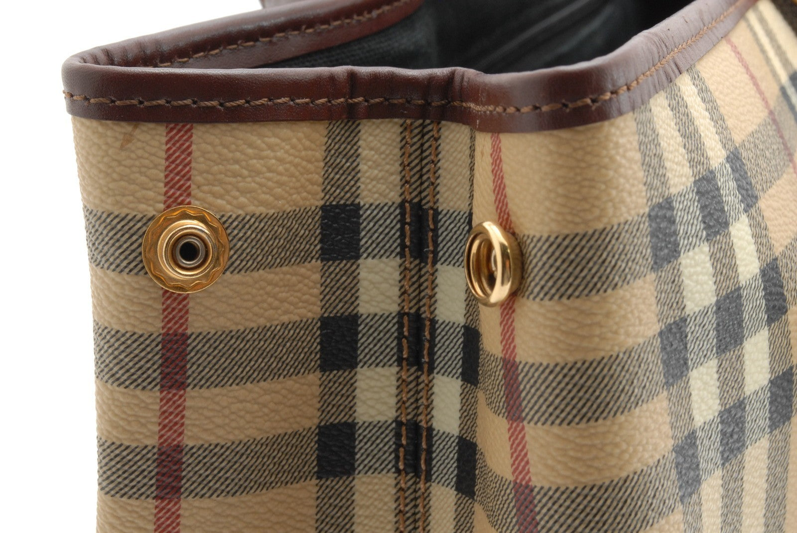 Burberry Nova Check Shadow Hand Tote Bag - Brown, Leather
