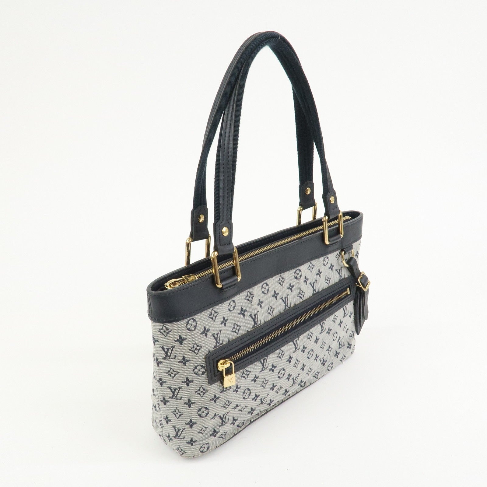 Louis Vuitton Monogram Mini Lin Lucille PM Hand Bag - Blue, Monogram Mini Canvas