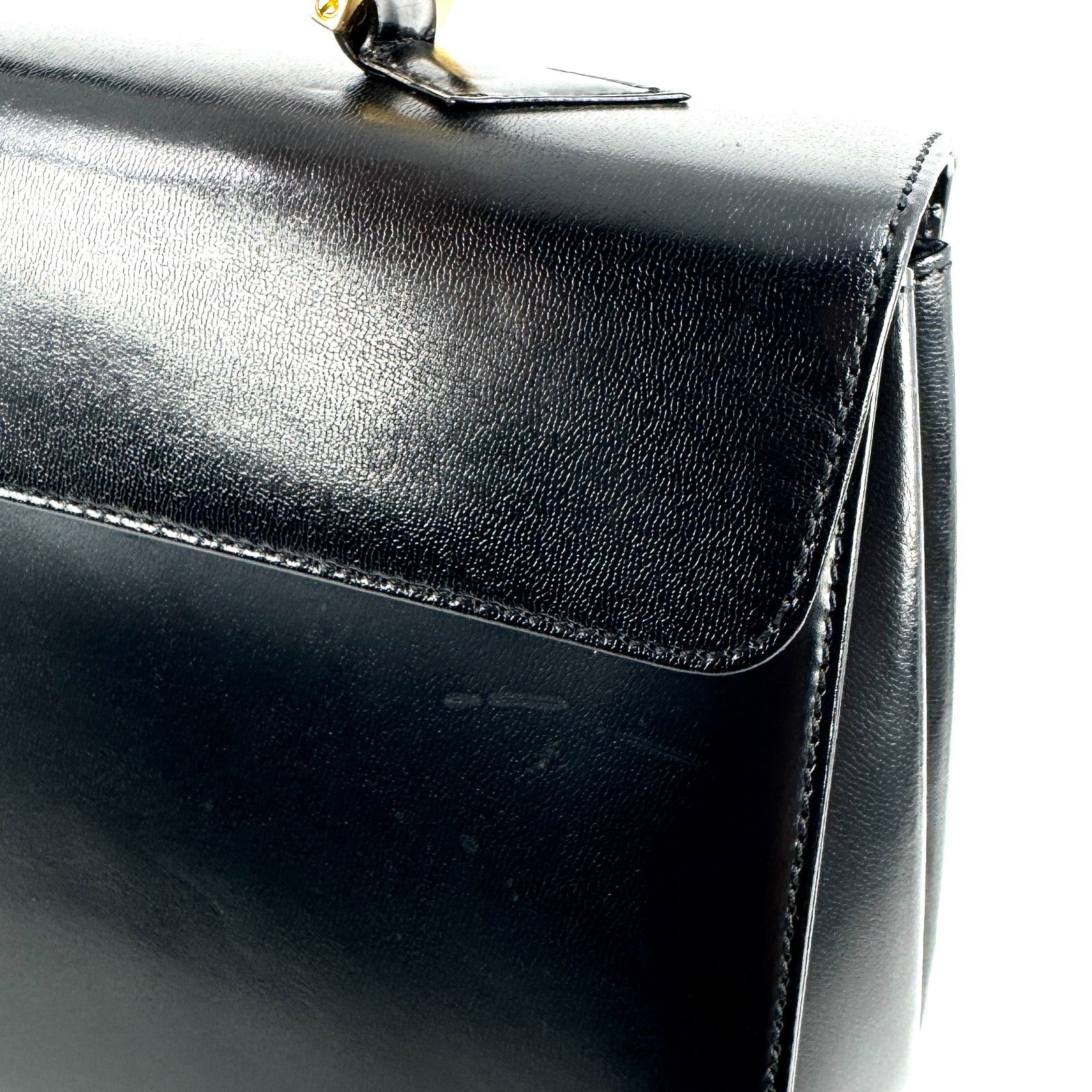 Saint Laurent Yves Leather Tote Hand Bag - Black, Leather