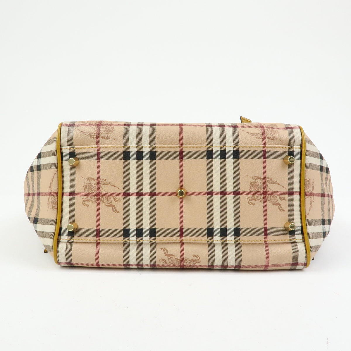 Burberry Tote Bag - Beige, Mustard Yellow, PVC, Leather- מגיע עם הארנק