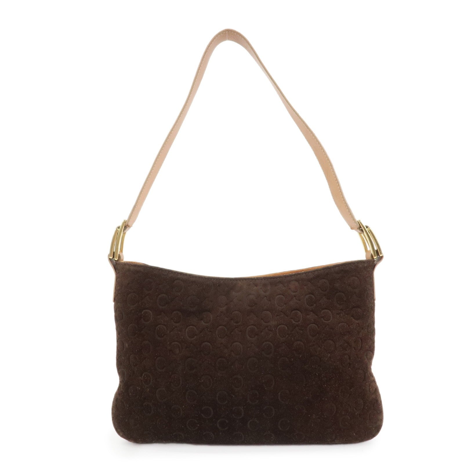 Celine C Macadam Shoulder Bag - Brown, Suede Leather