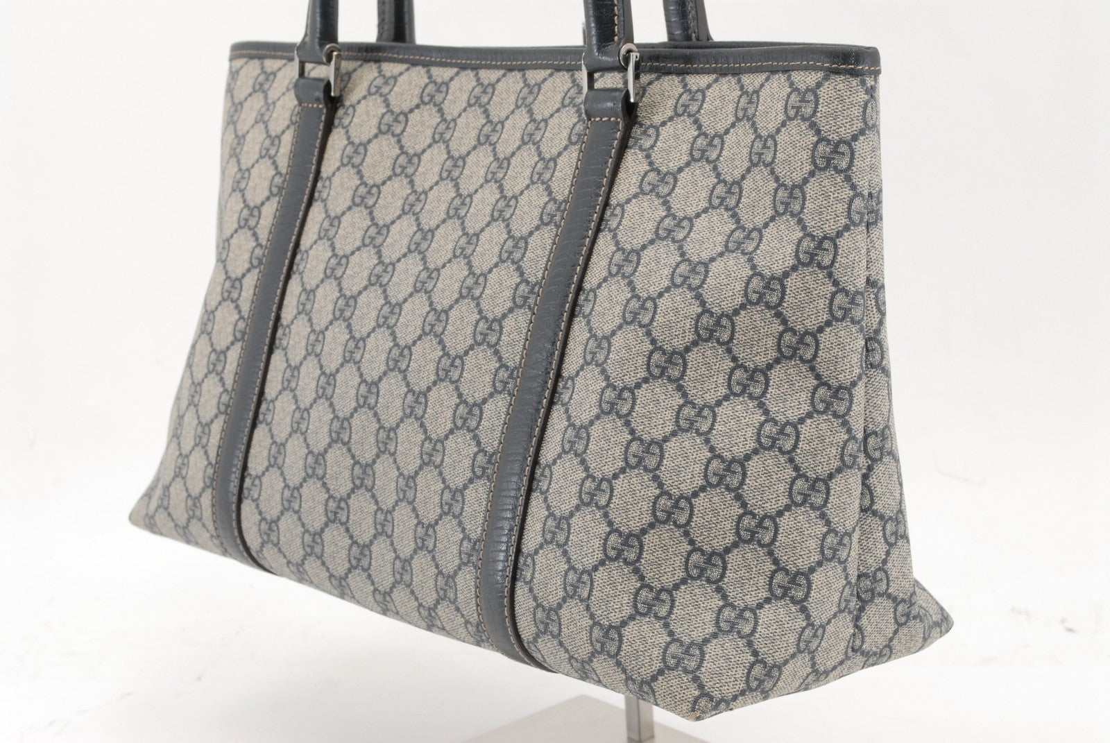 Gucci GG Supreme Tote Bag - Navy, PVC Leather