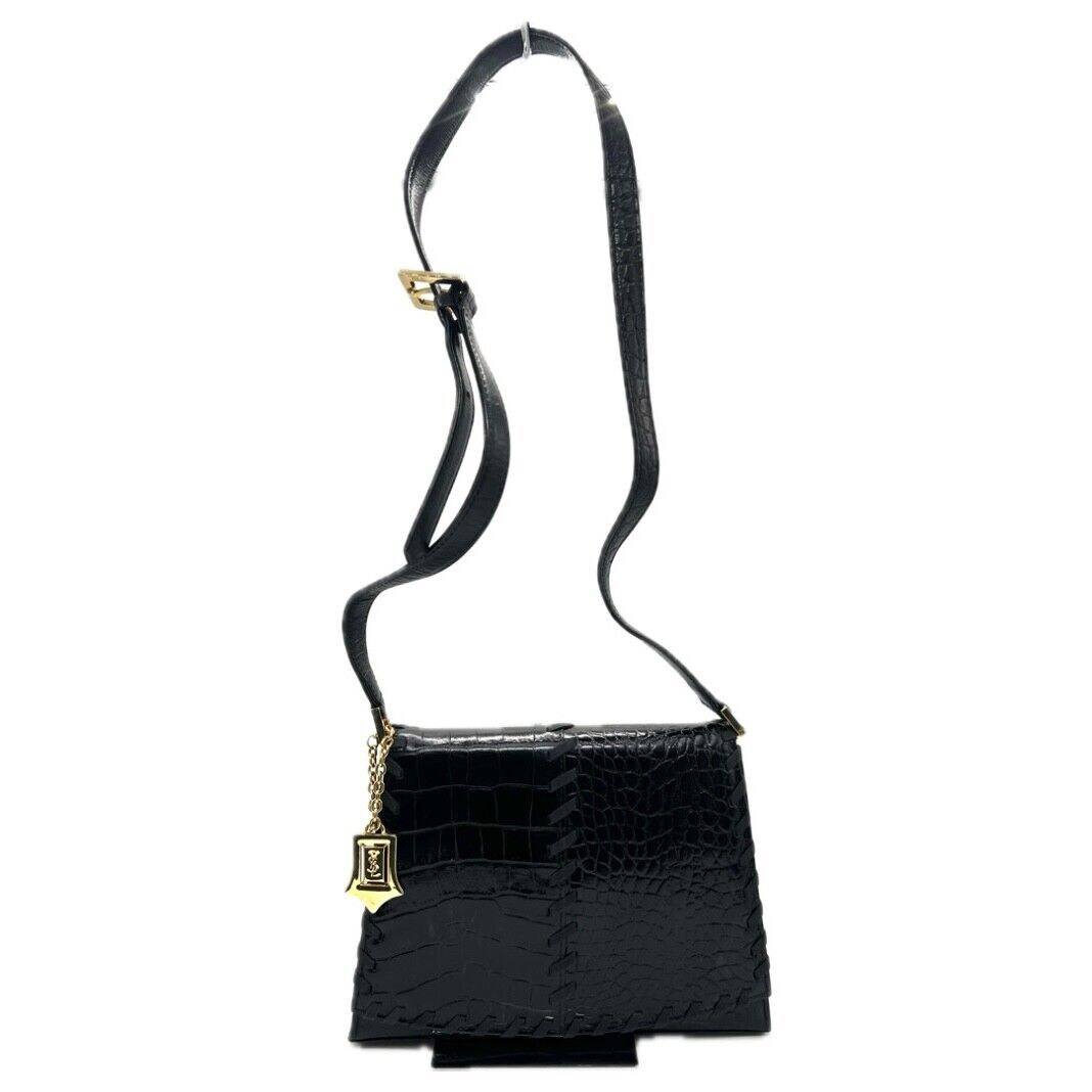Saint Laurent YSL Shoulder Bag - Black, Leather