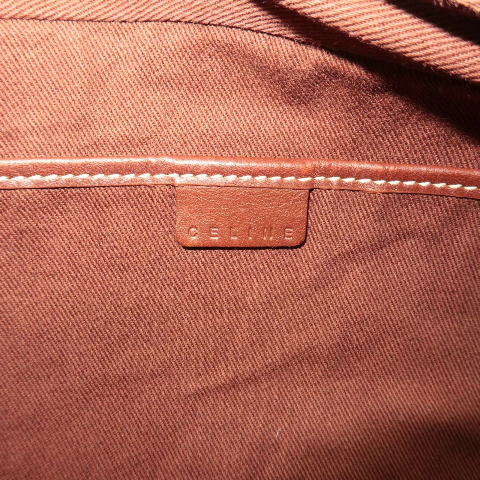 Celine C Macadam Shoulder Bag - Blue Brown, Suede Leather