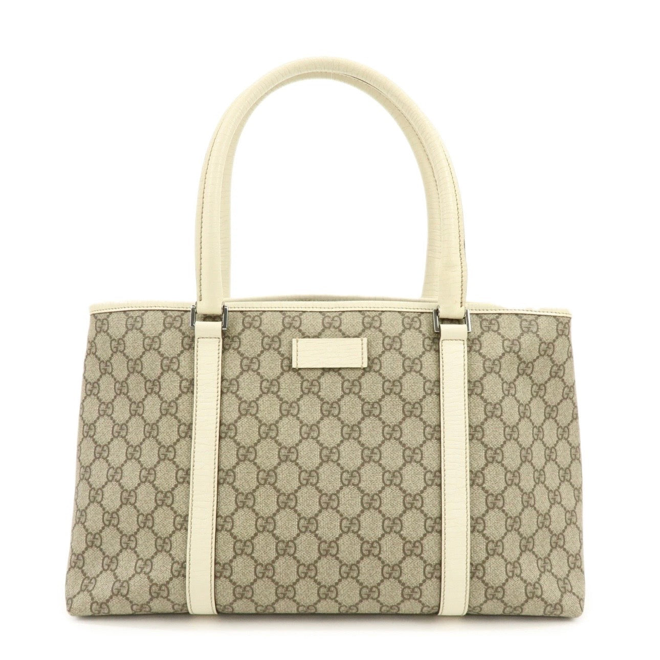GUCCI GG Canvas Leather Shoulder Bag Tote Bag