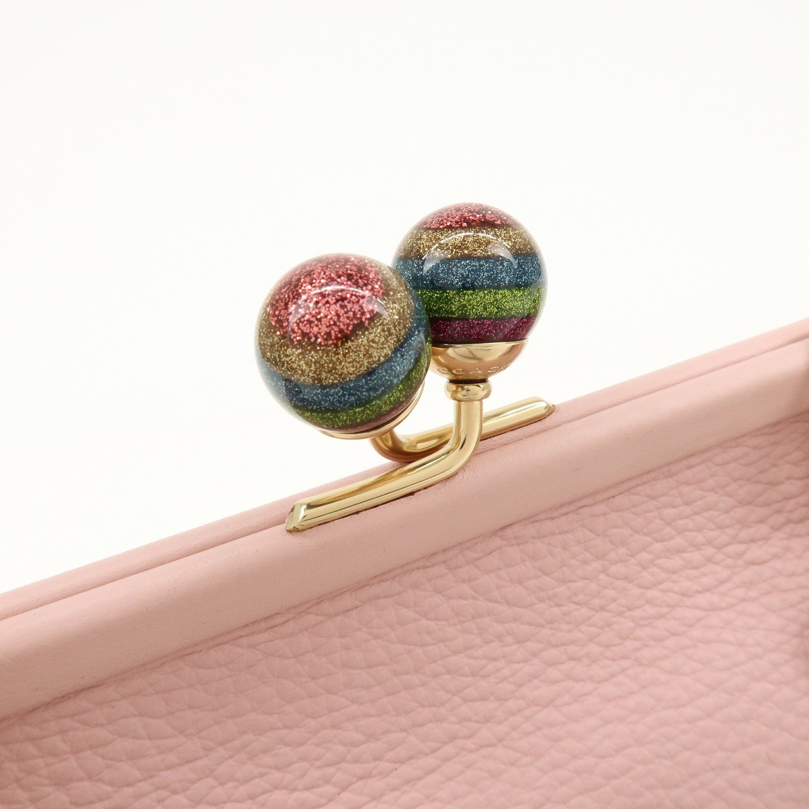 Coach Kiss Lock Chain Shoulder Bag - Pink, Leather