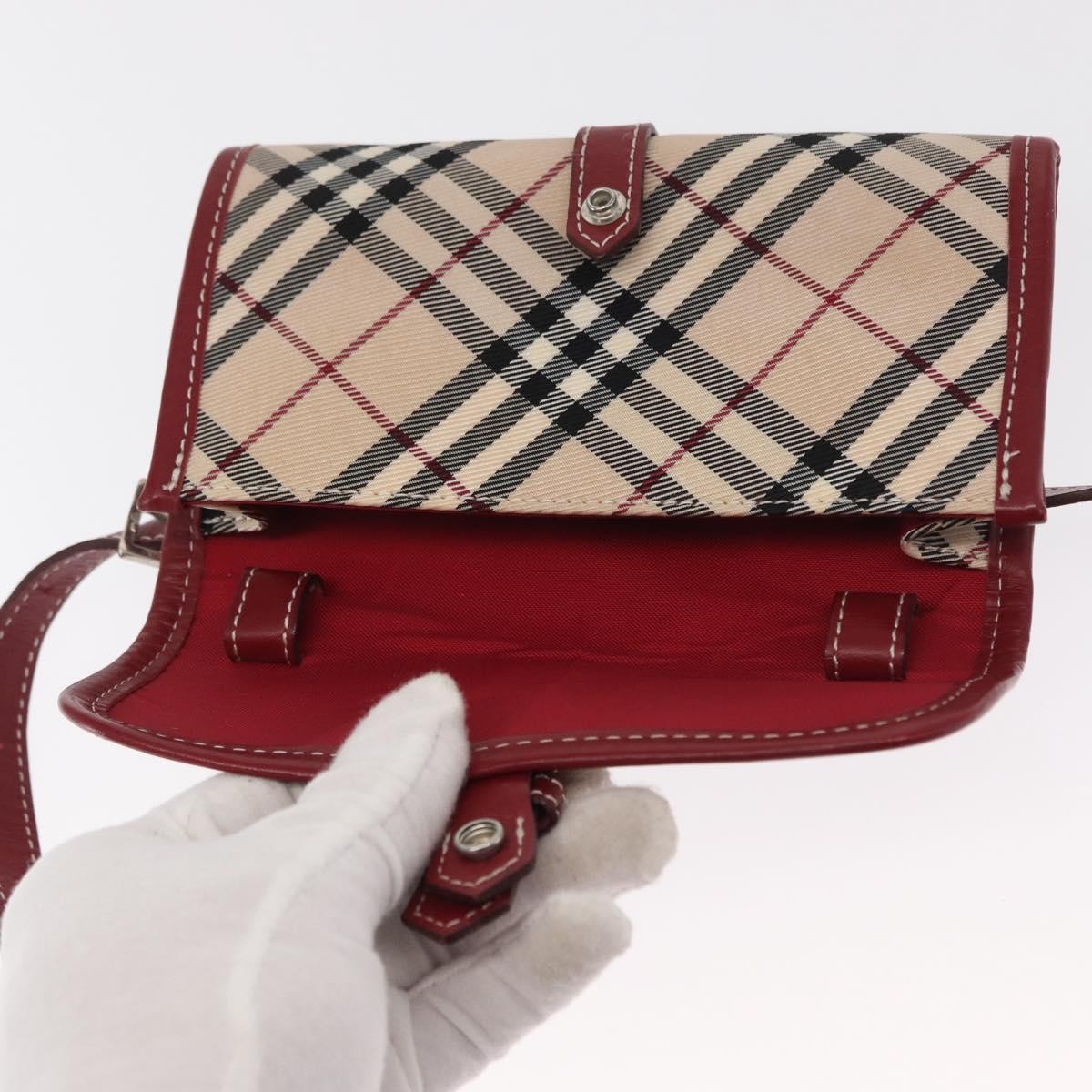 Burberry Nova Check Blue Label Waist Bag - Beige / Silver, Canvas