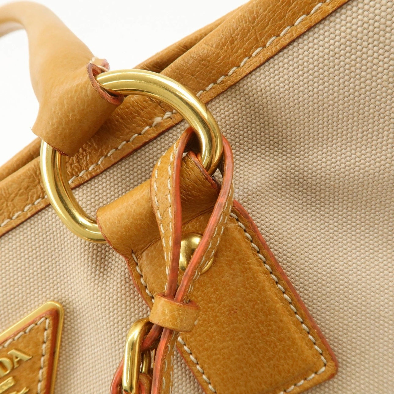 PRADA Leather Canvas shoulder& hand bag