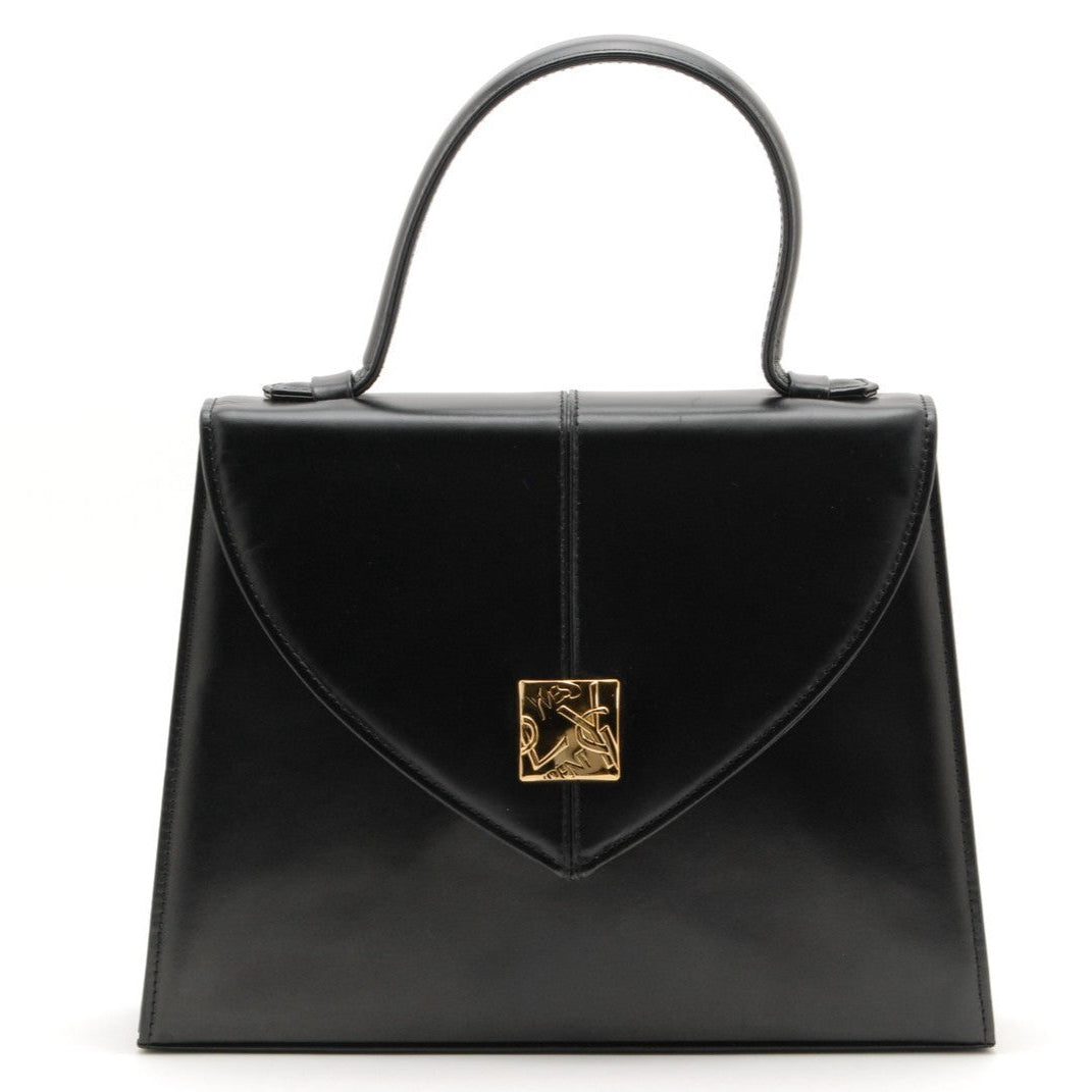 Saint Laurent Vintage Top Handle Handbag - Black, Leather