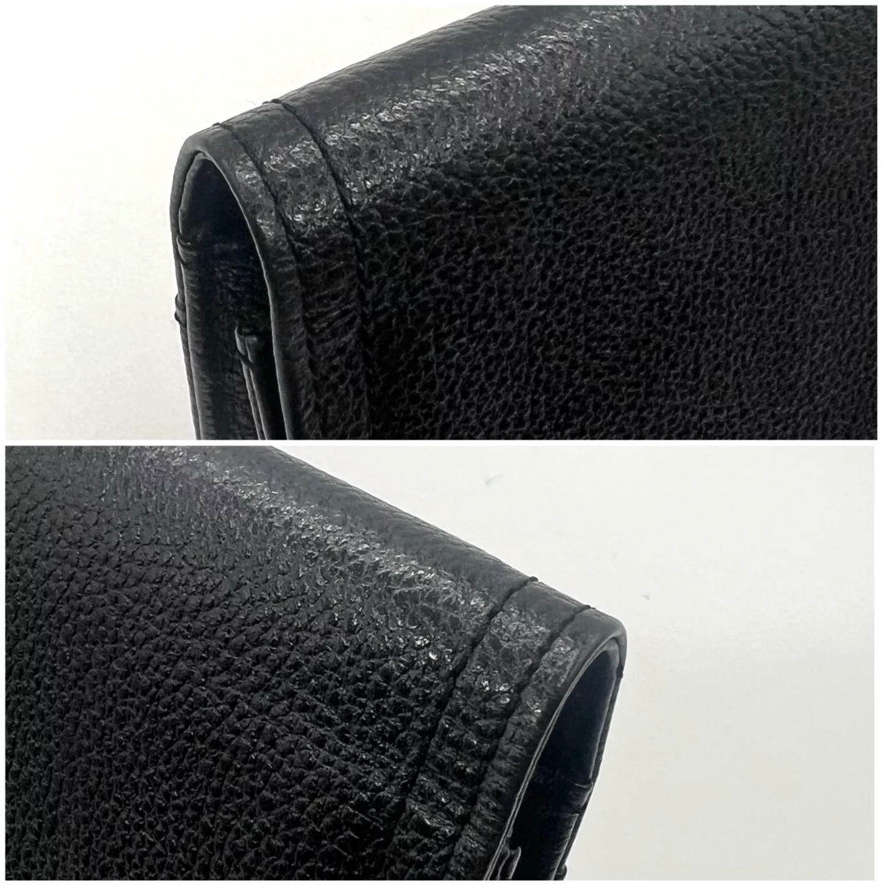 YVES SAINT LAURENT Clutch Bag Leather Black Vintage