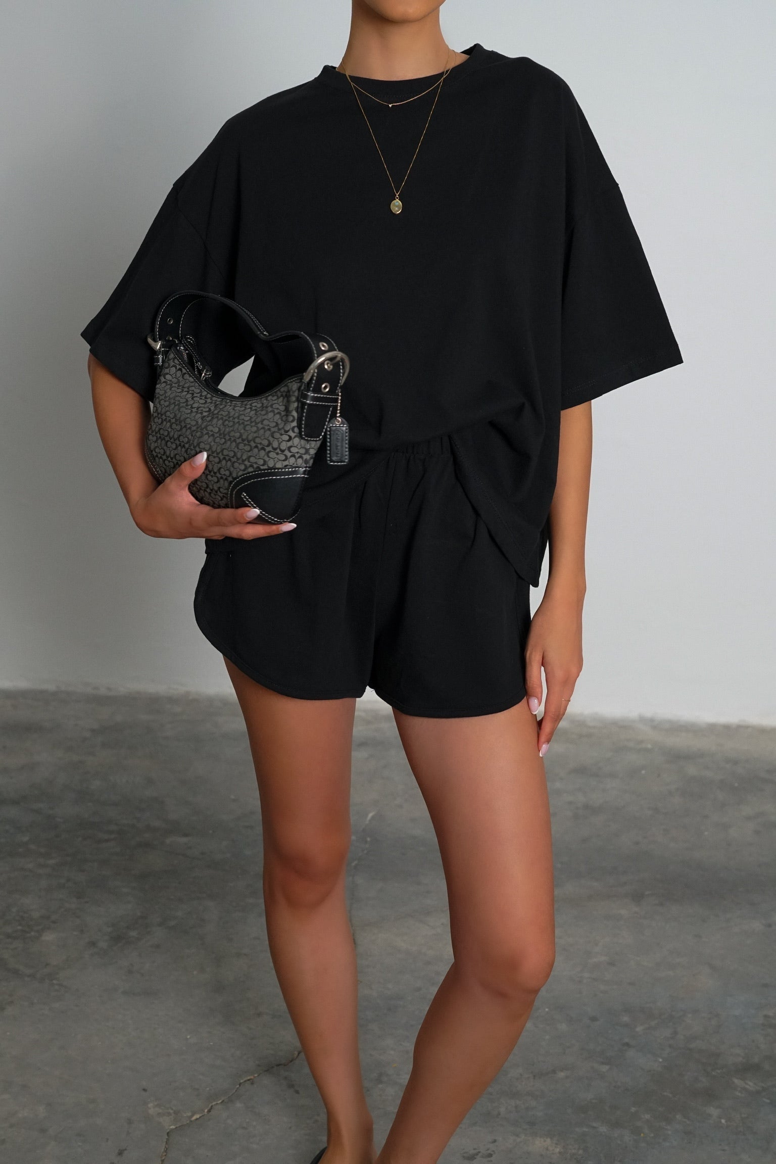 Coach Signature Black& Grey Shoulder Bag