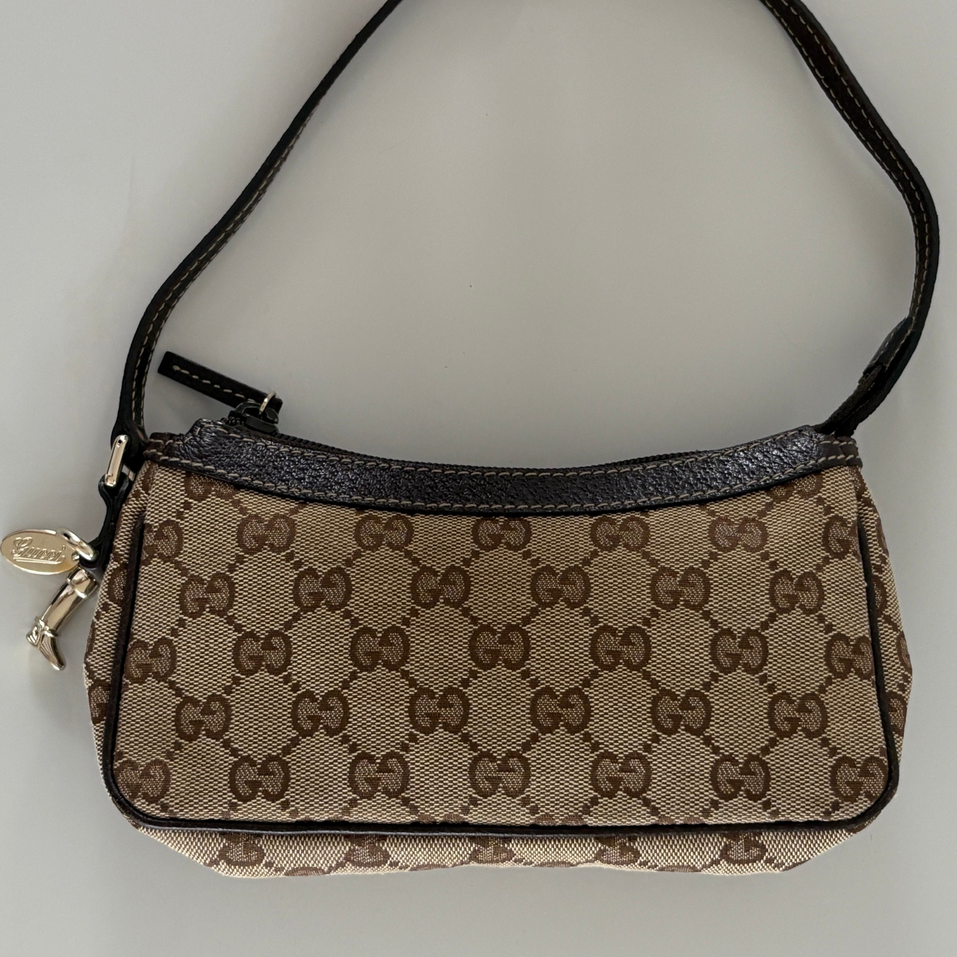 Gucci GG SHW Shoulder Bag Canvas Brown