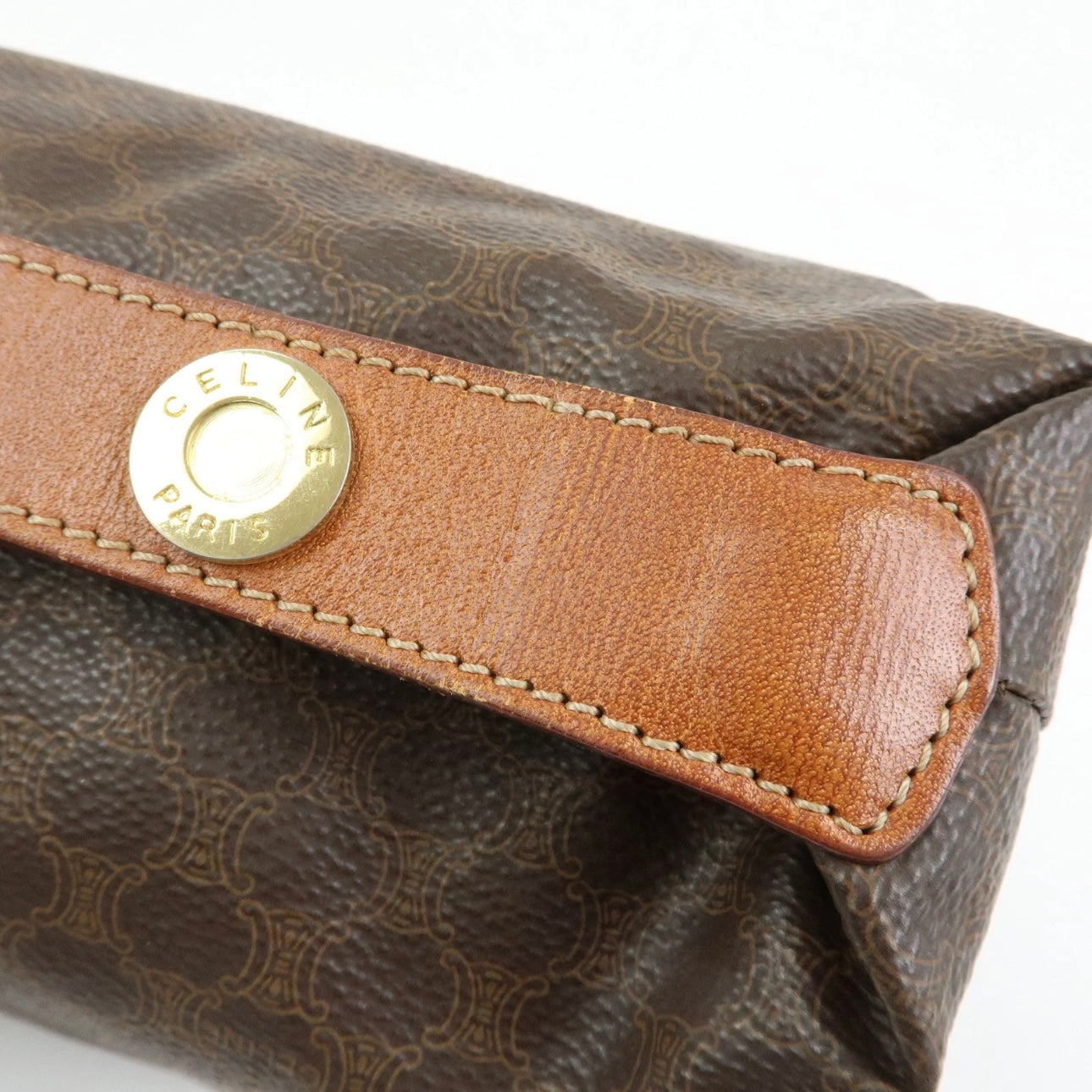 Celine Macadam Handbag Pochette - Brown, PVC