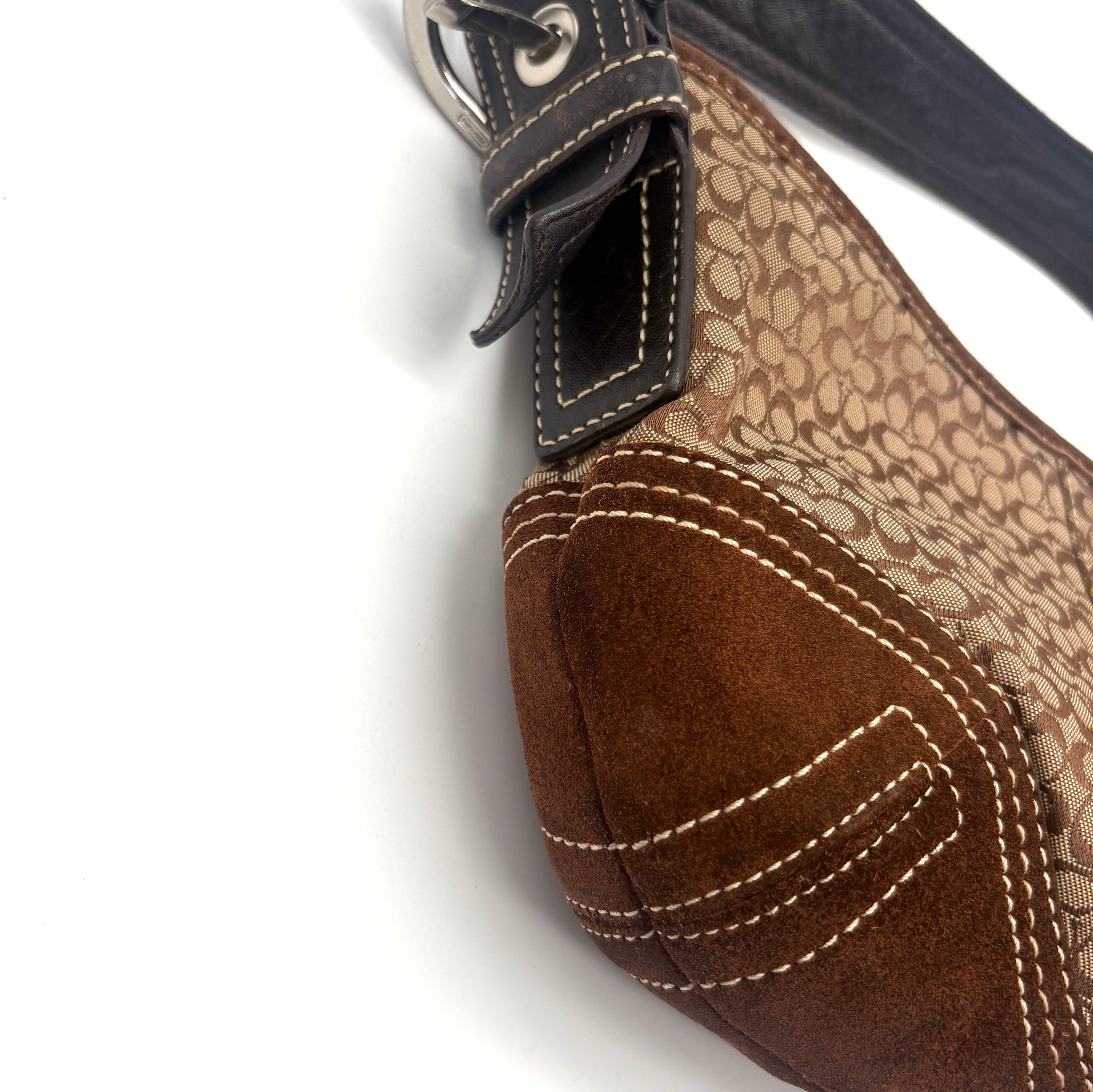 Coach Signature Suede Bag