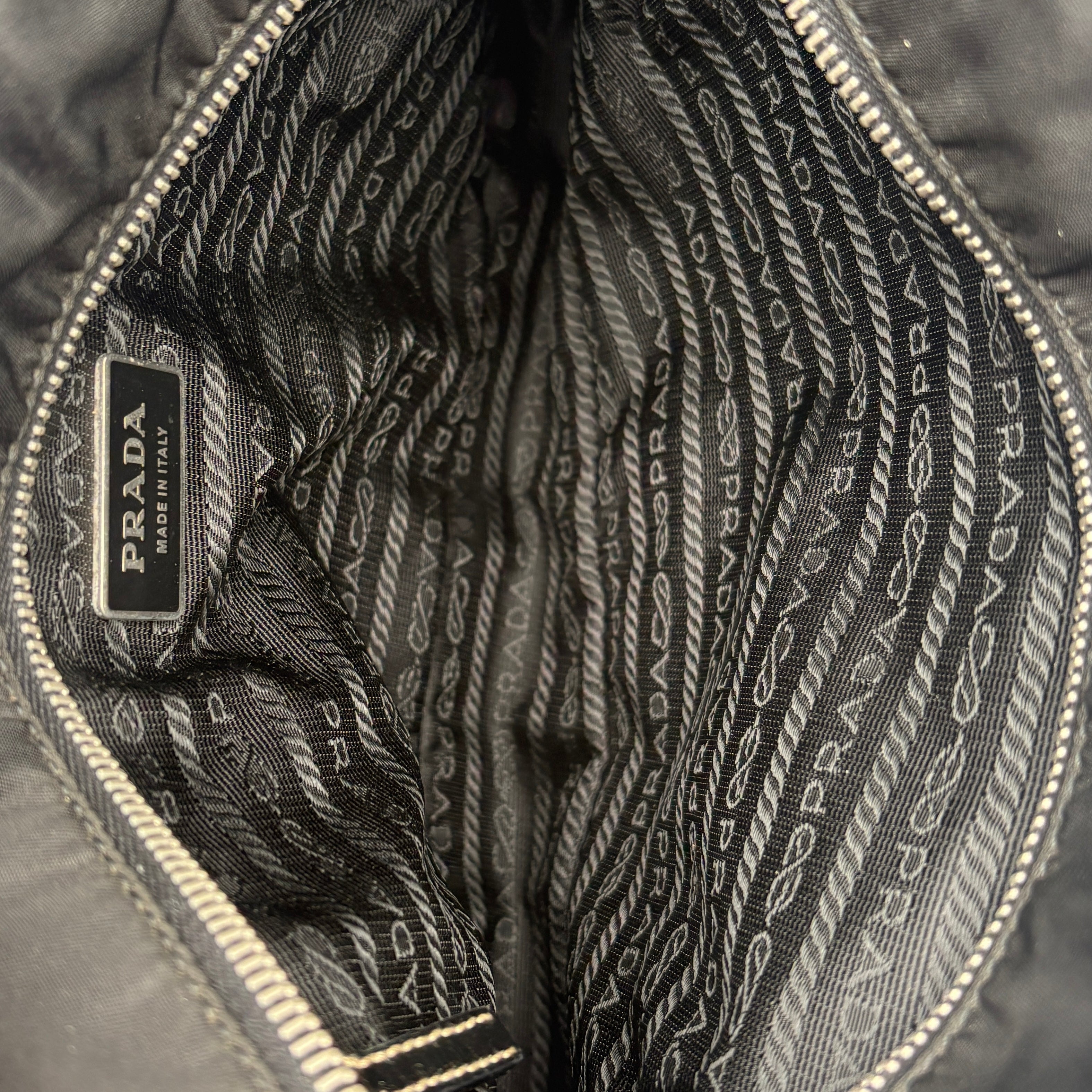 Prada Triangle Tote Shoulder Bag Nylon