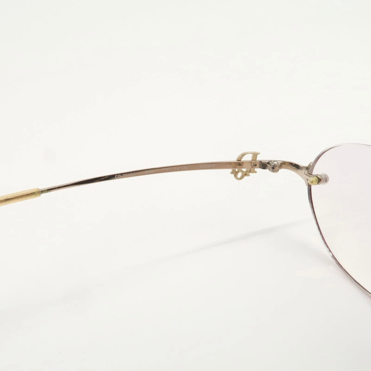 Christian Dior Clear Metal Sunglasses Pink Beige