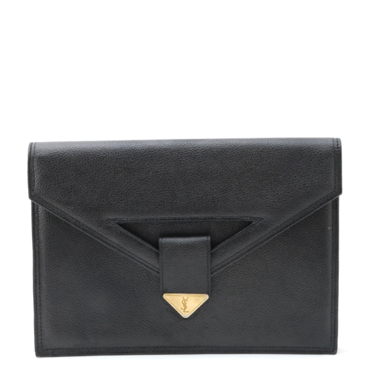 Saint Laurent Yves Clutch Bag - Black, Leather