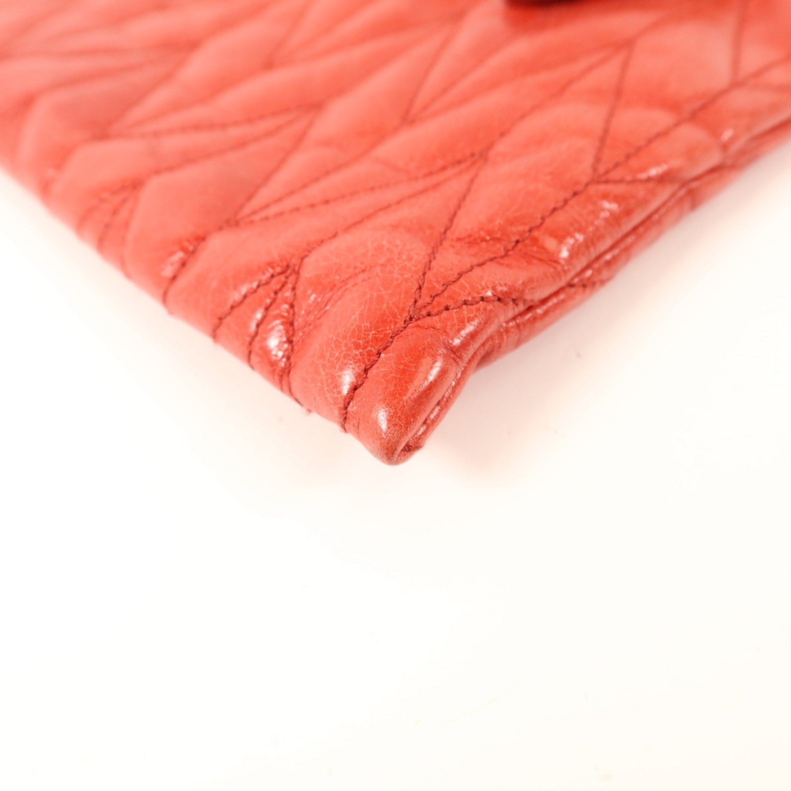 Miu Miu SHW Pouch - Red, Calfskin Leather