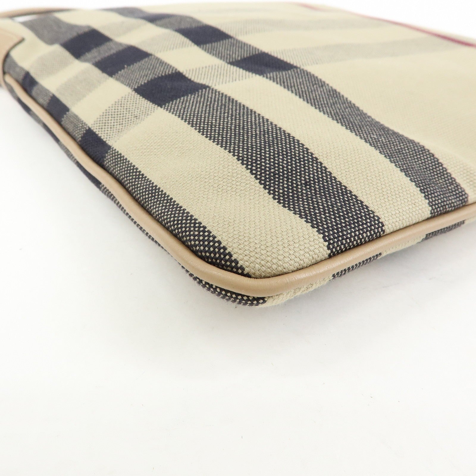 Burberry Nova Plaid Shoulder Bag - Beige, Canvas Leather