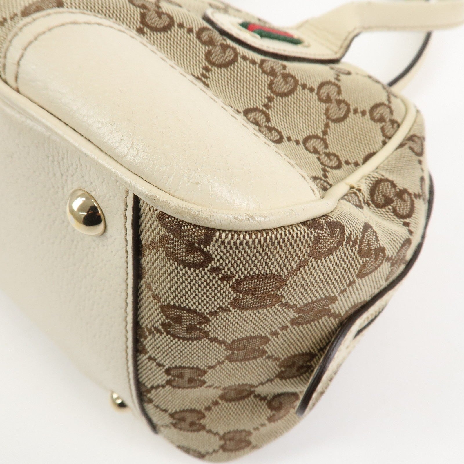 Gucci Princy Sherry Boston Bag - Brown Ivory, GG Canvas Leather