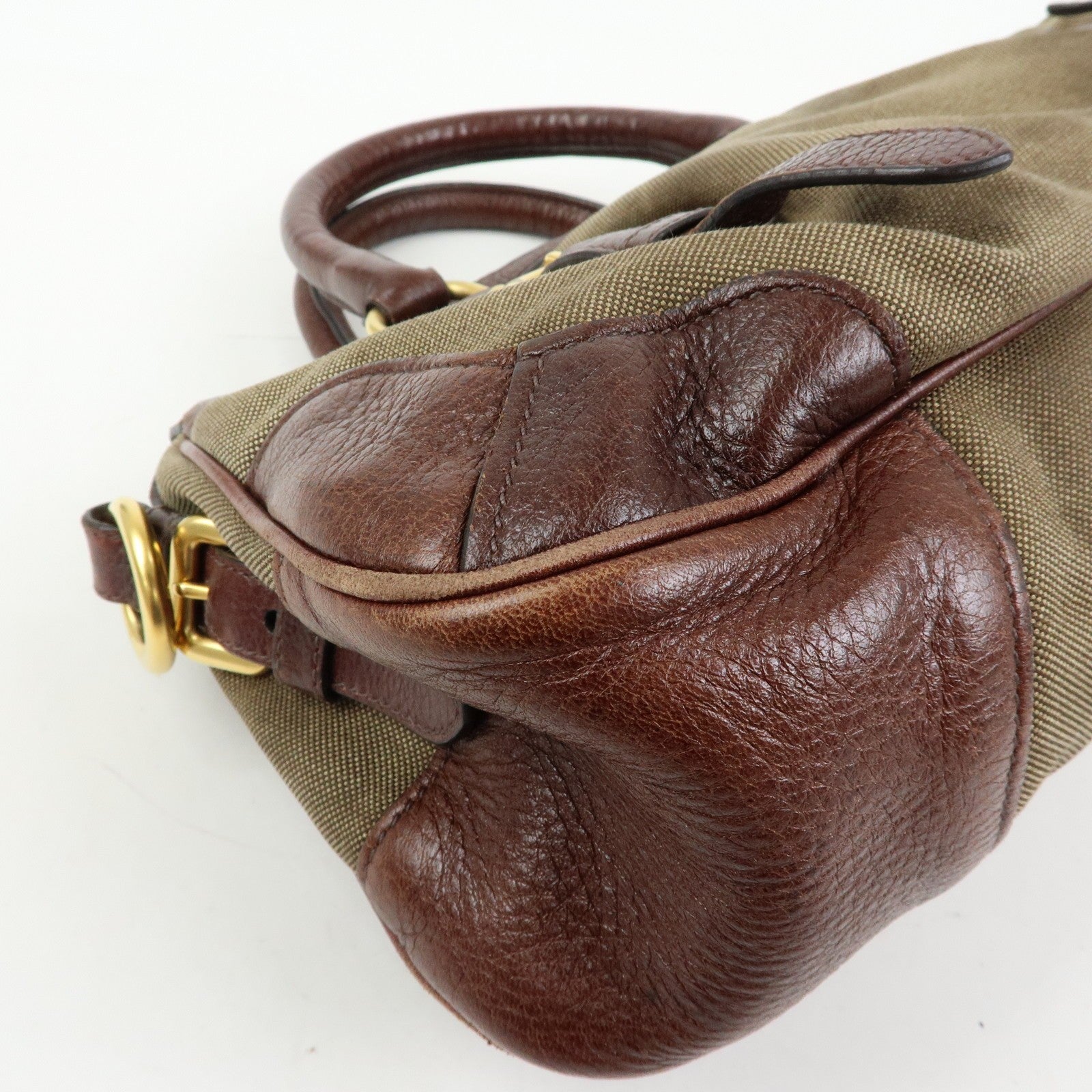 Prada Logo Jacquard 2Way Bag - Brown, Leather