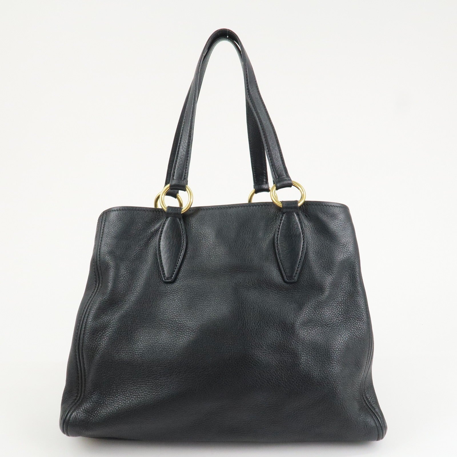 Miu Miu Logo 2Way Bag - Black, Leather