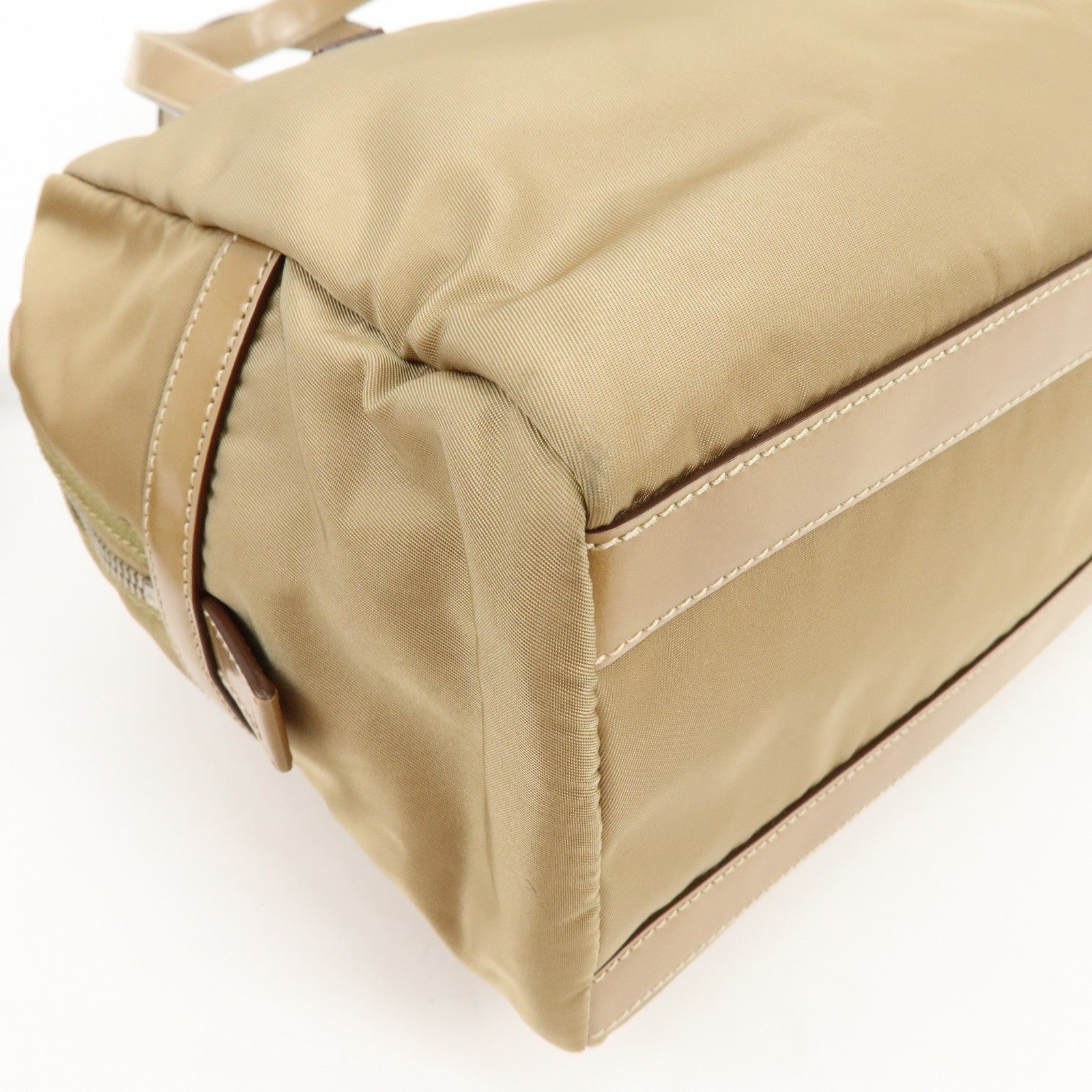 Prada Shoulder Bag - Beige, Nylon and Leather