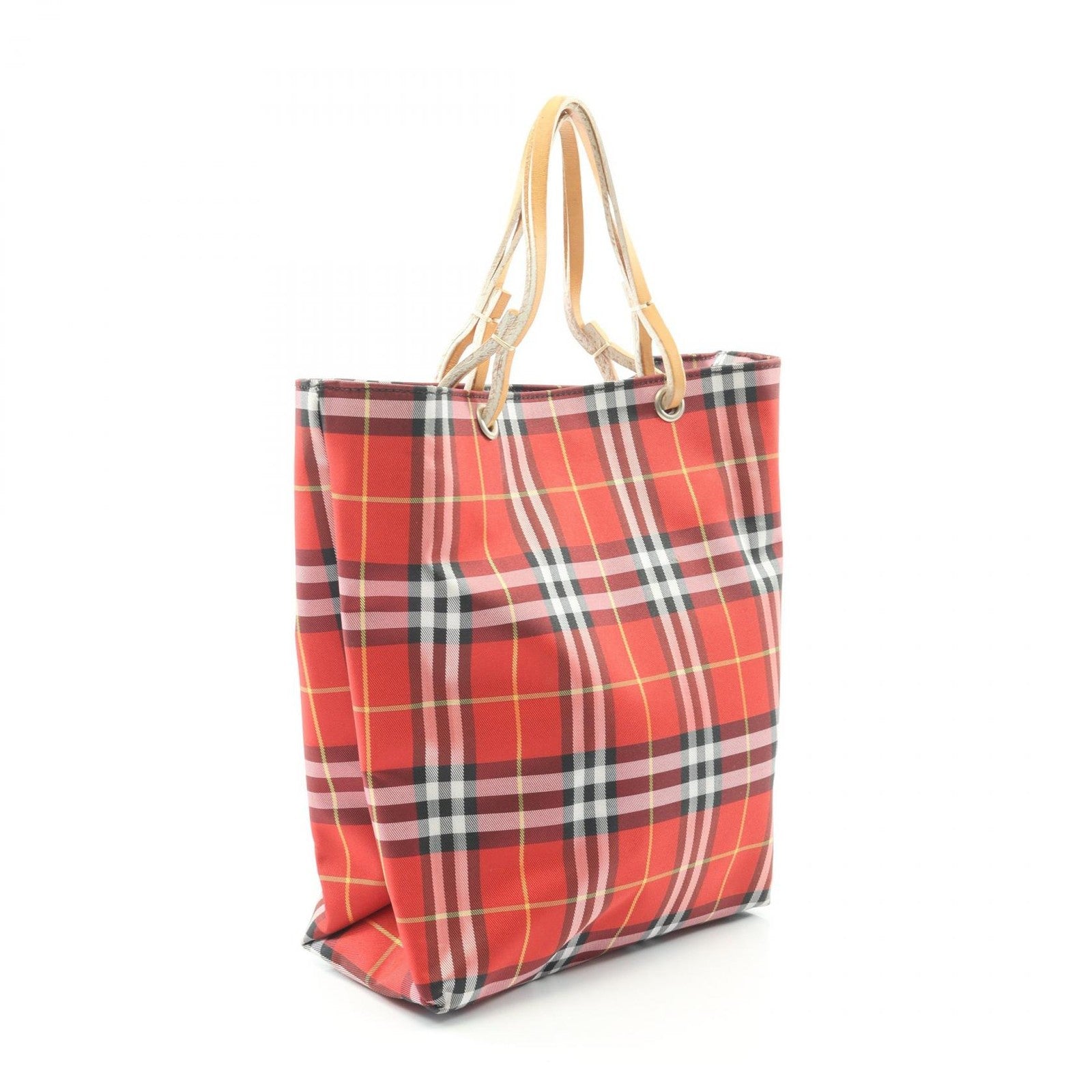 Burberry Nova Check Handbag - Red, Canvas