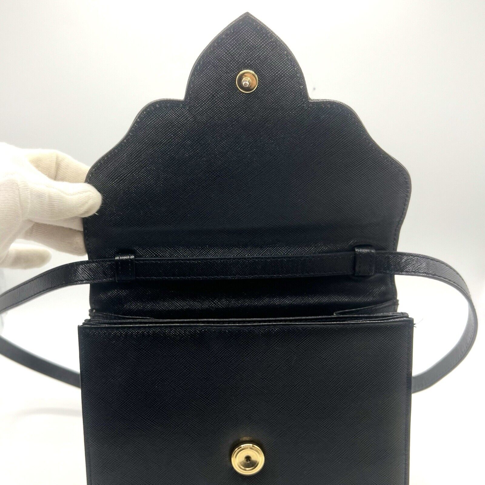 Saint Laurent YSL Shoulder Bag - Black, Leather