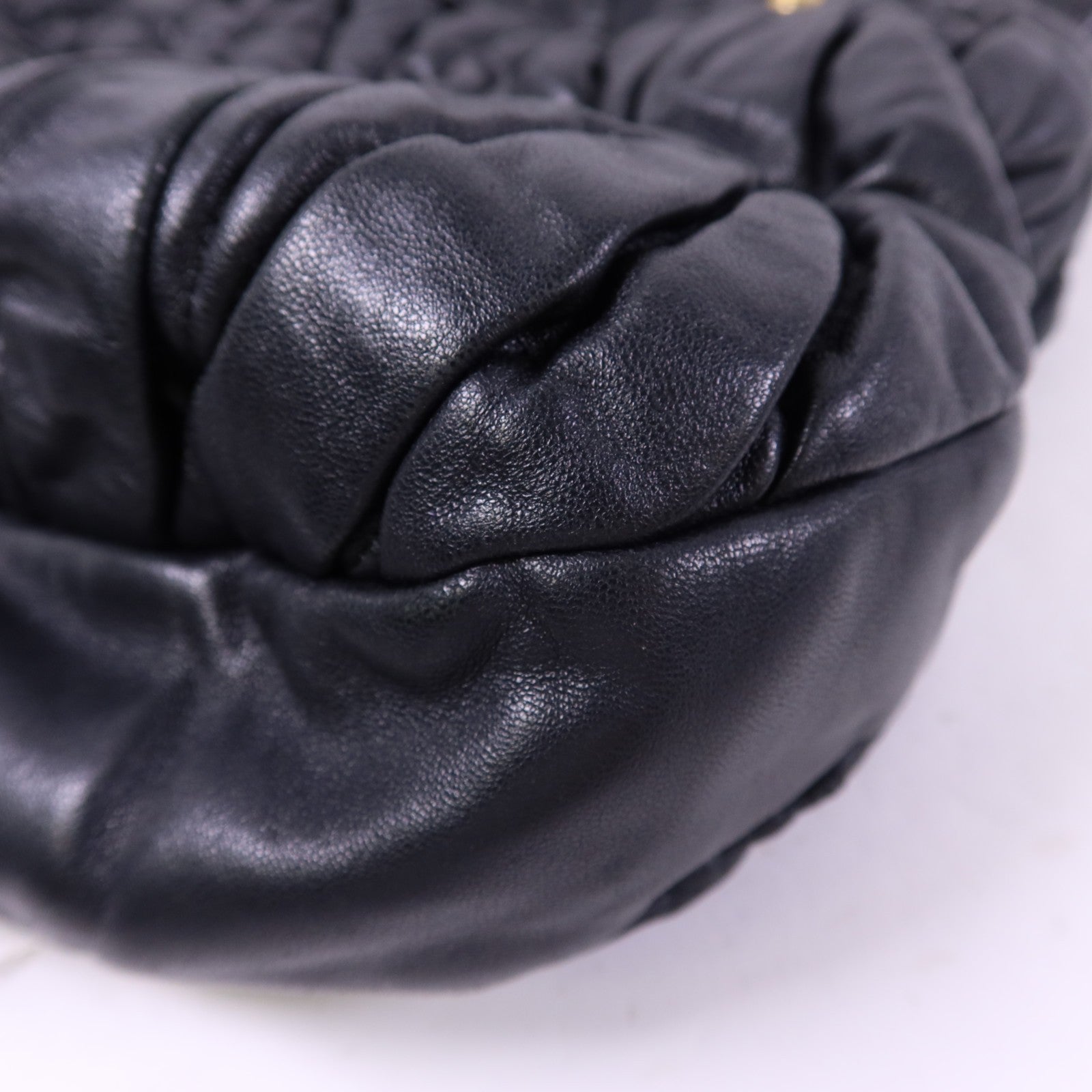 Miu Miu GHW 2 Way Shoulder Bag - Black, Lambskin Leather