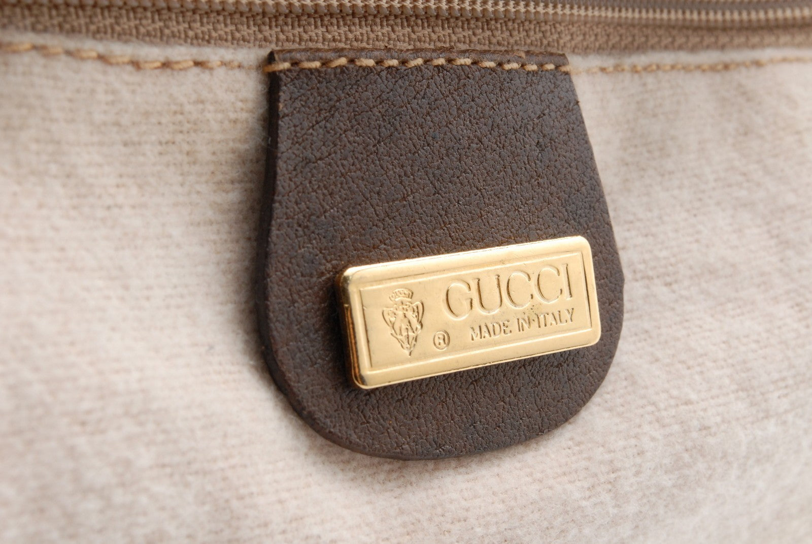 Gucci GG Supreme Drawstring Bag Shoulder Bag - Brown, PVC Leather