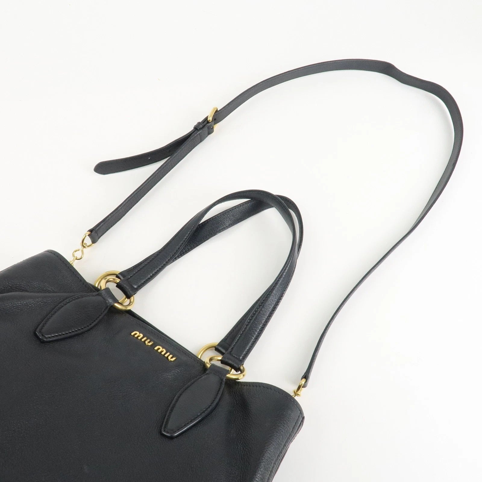 MIU MIU Shoulder Bag - Black, Leather