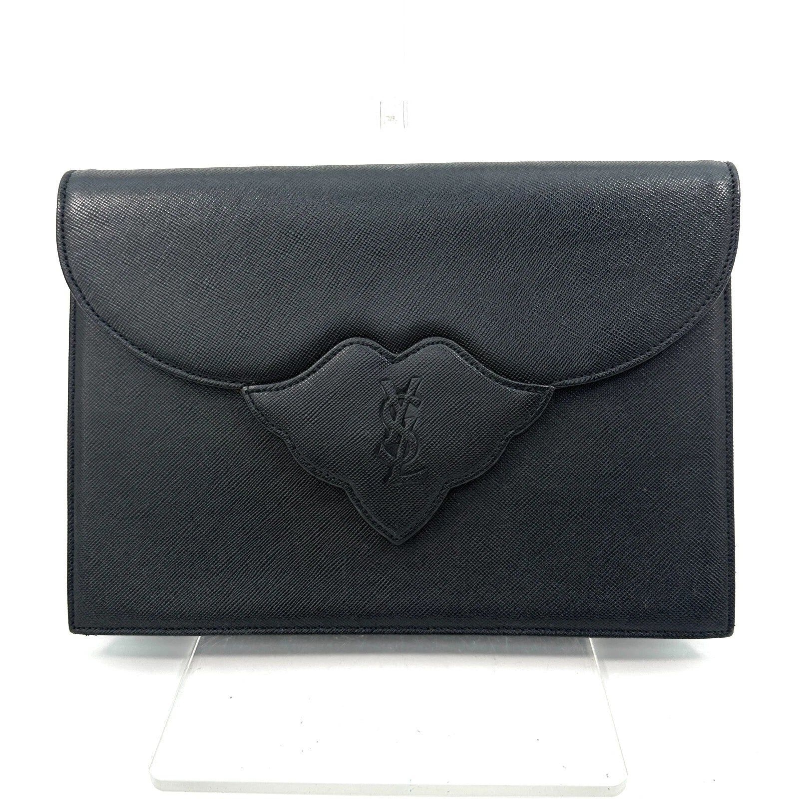Saint Laurent YSL Clutch - Black, Leather