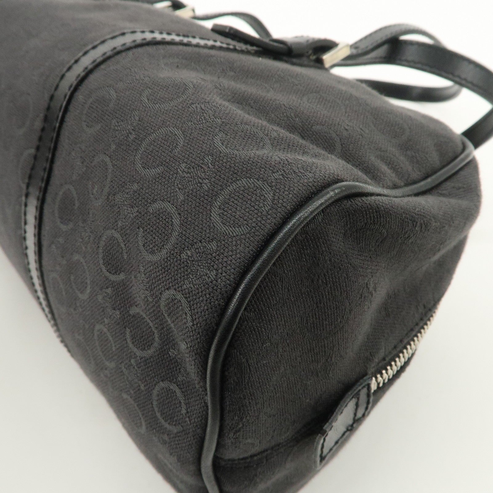 Celine C Macadam Mini Boston Bag - Black, Canvas