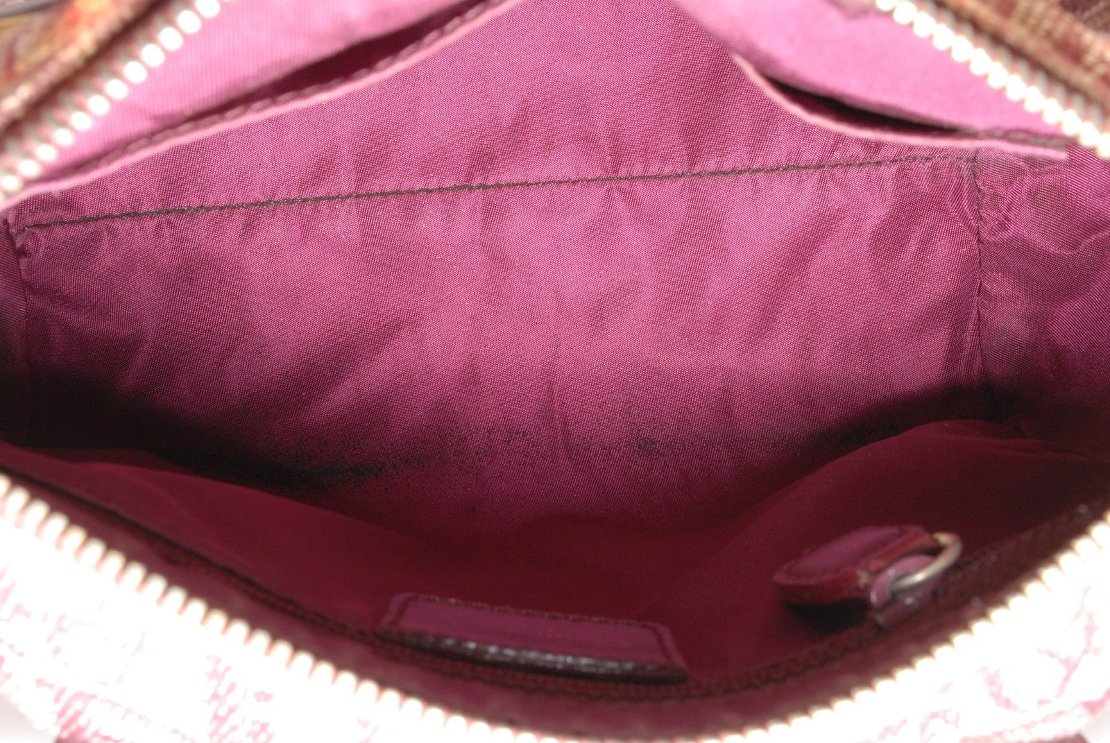Christian Dior Trotter Handbag - Bordeaux, Canvas and Leather