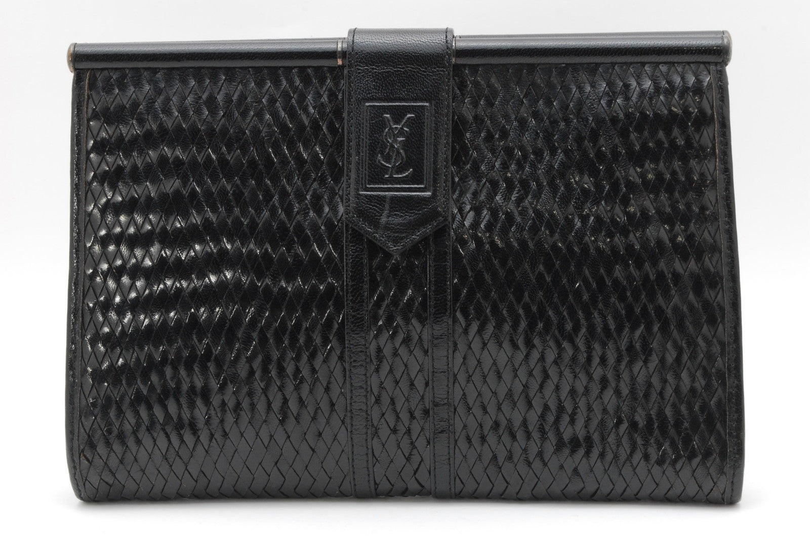 Saint Laurent Yves Clutch Bag - Black, Leather