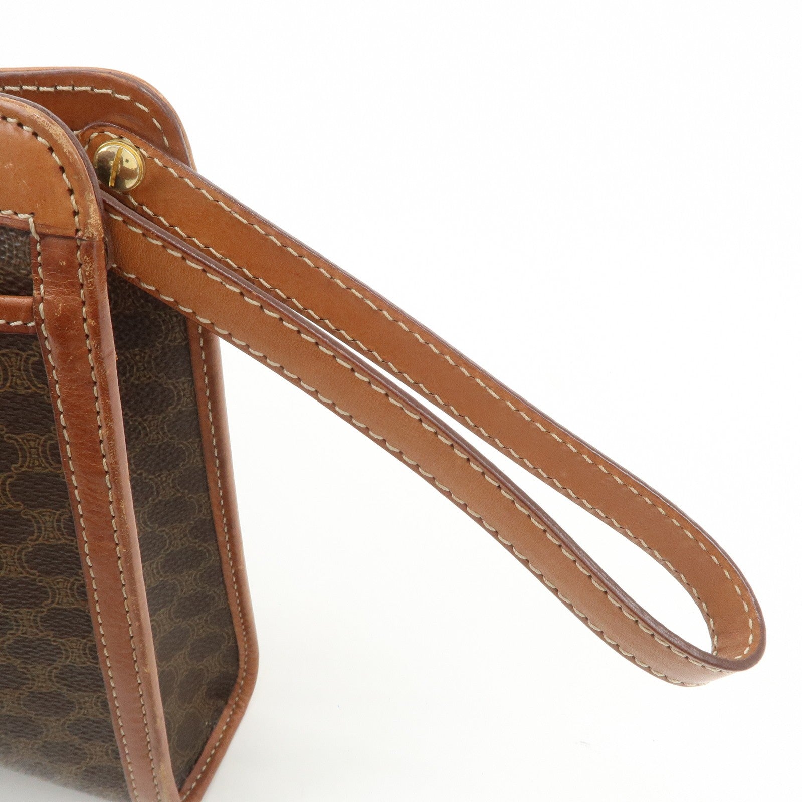Celine Macadam Clutch Bag - Brown, PVC Coating Canvas, Leather