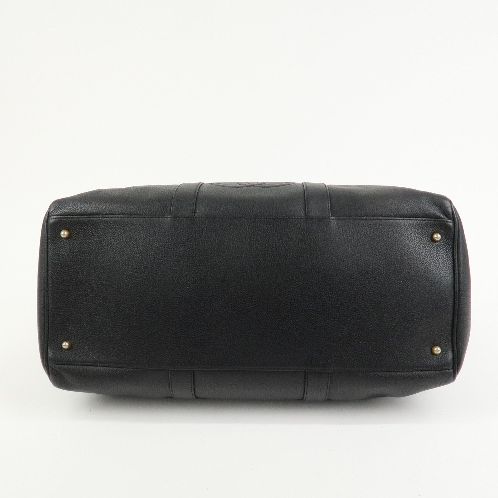 Chanel Coco Mark Caviarskin Boston Bag - Black, Leather