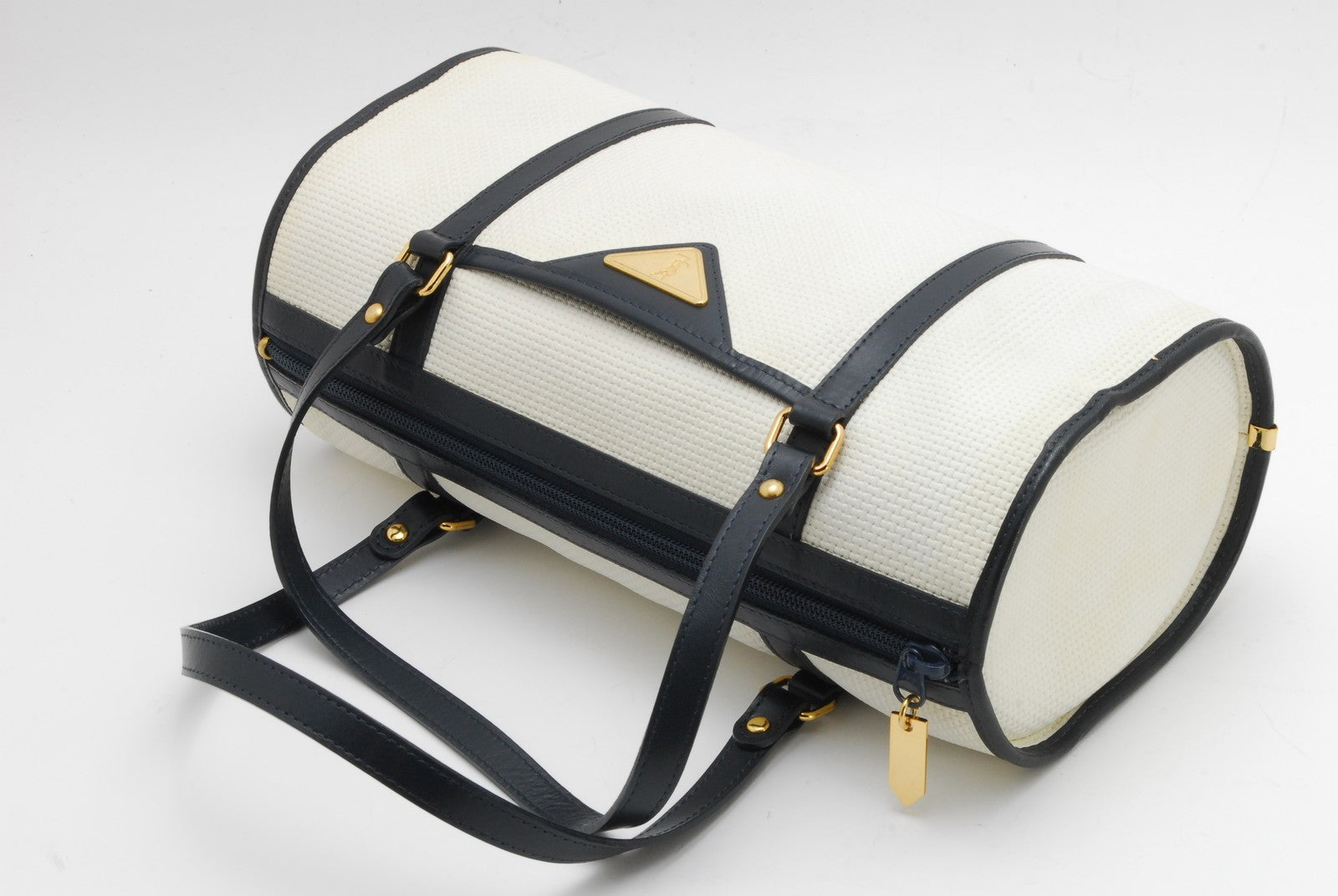 Saint Laurent Yves Hand Shoulder Bag - White, PVC Leather