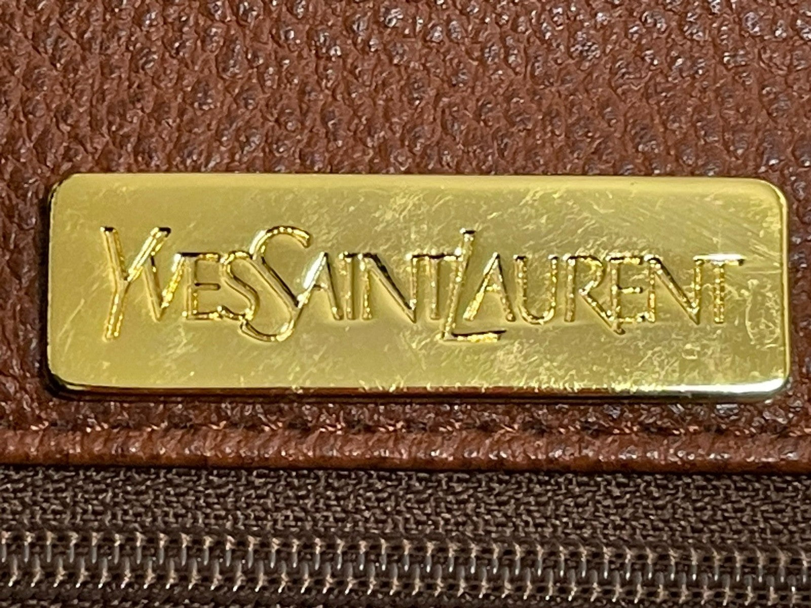 Saint Laurent Yves Clutch - Brown, Leather