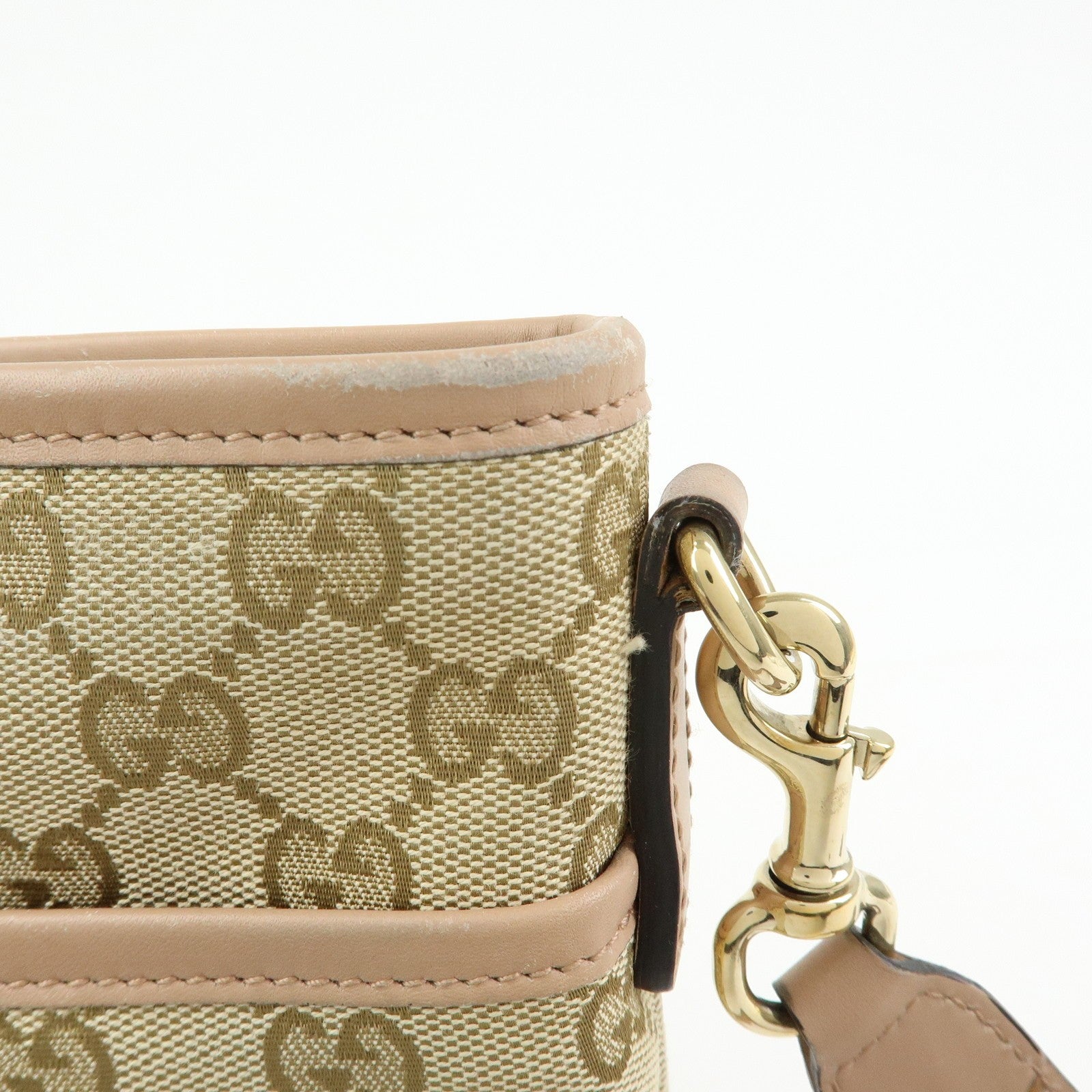 Gucci Shoulder Crossbody Bag - Beige Pink, GG Canvas Leather