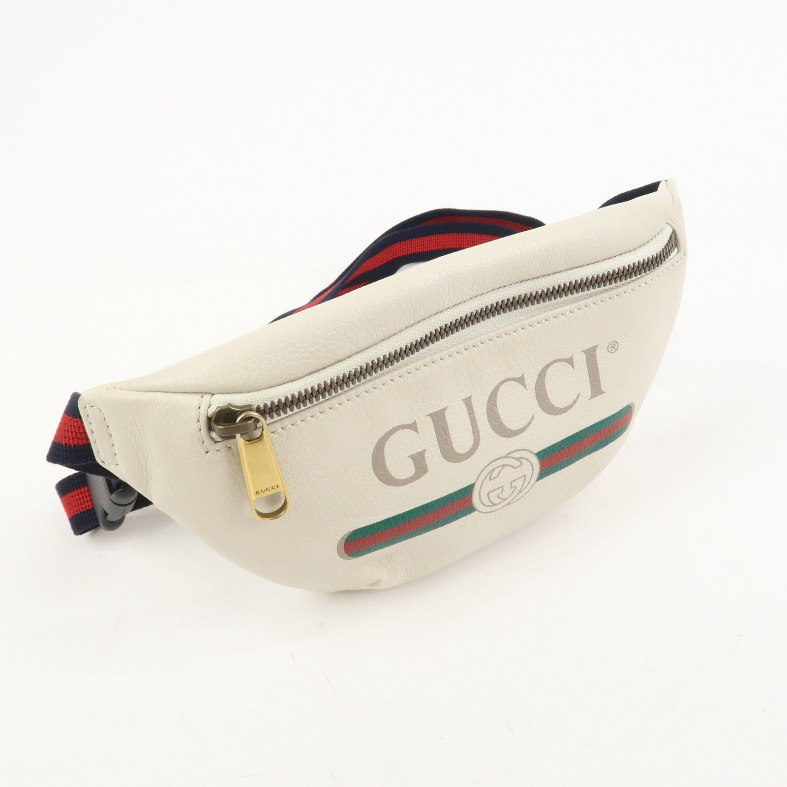 Gucci Sherry Leather Waist Pouch - White, Leather