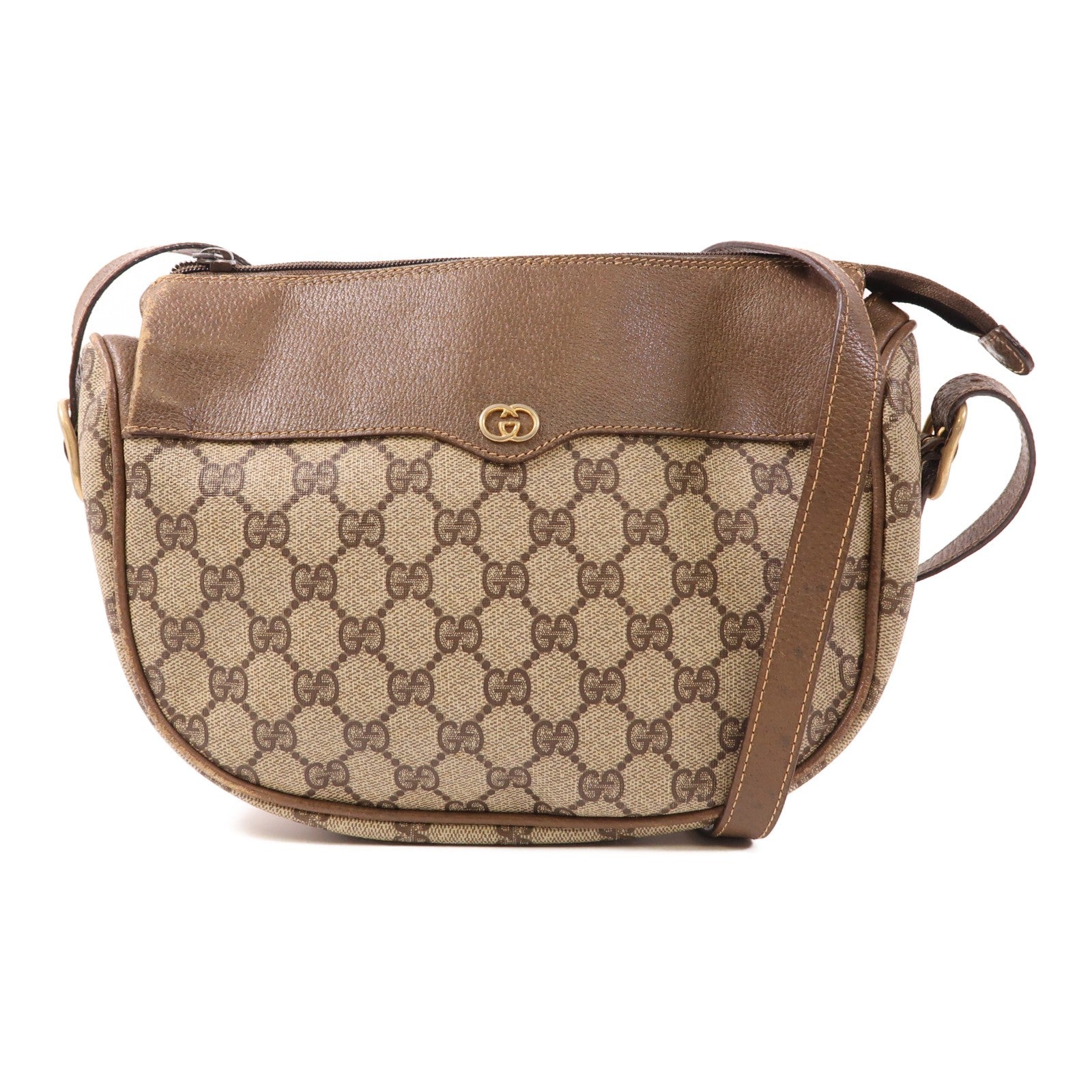 Gucci GG GHW Shoulder Bag - Brown, Coated Canvas