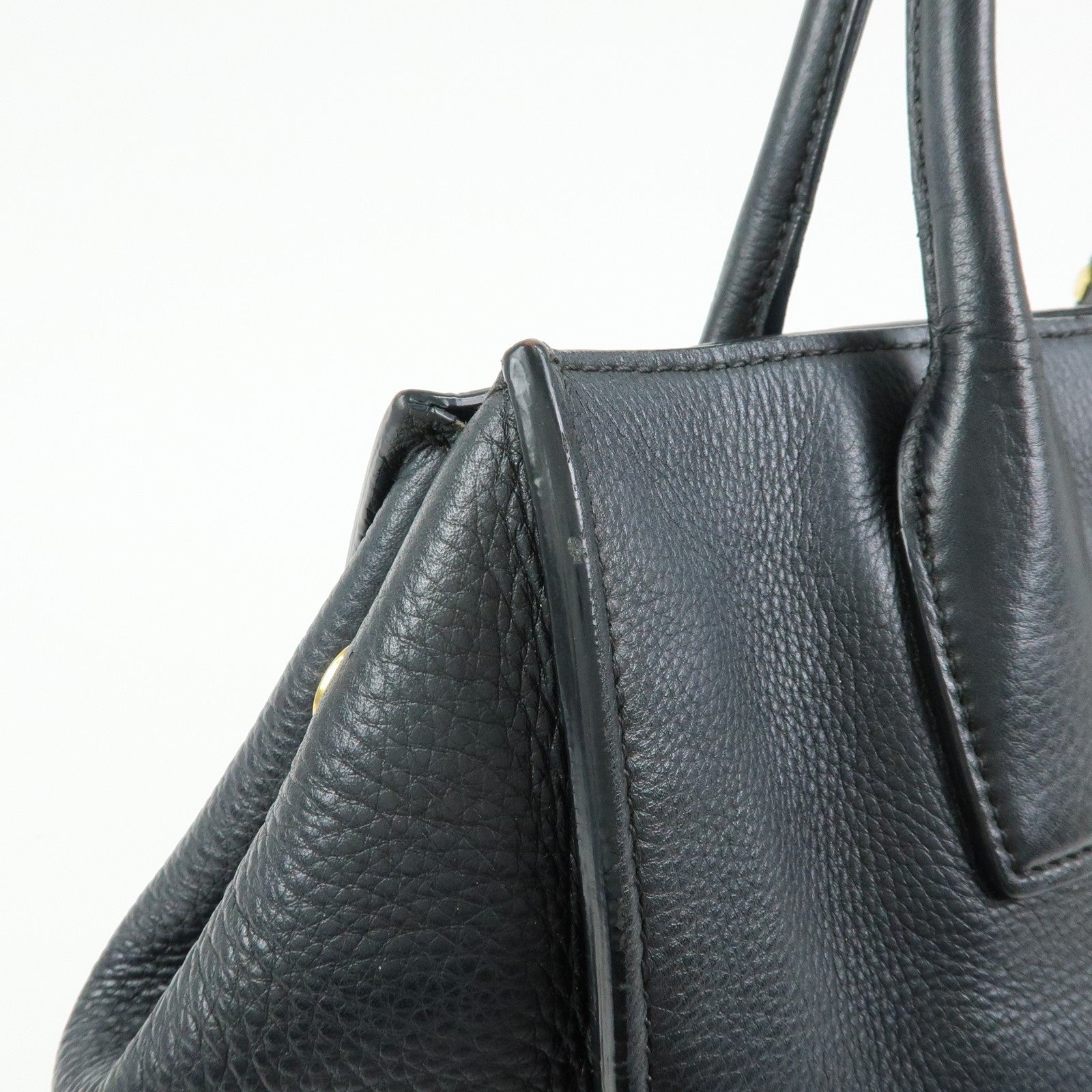 Prada 2way Bag Handbag - Black, Calf Leather