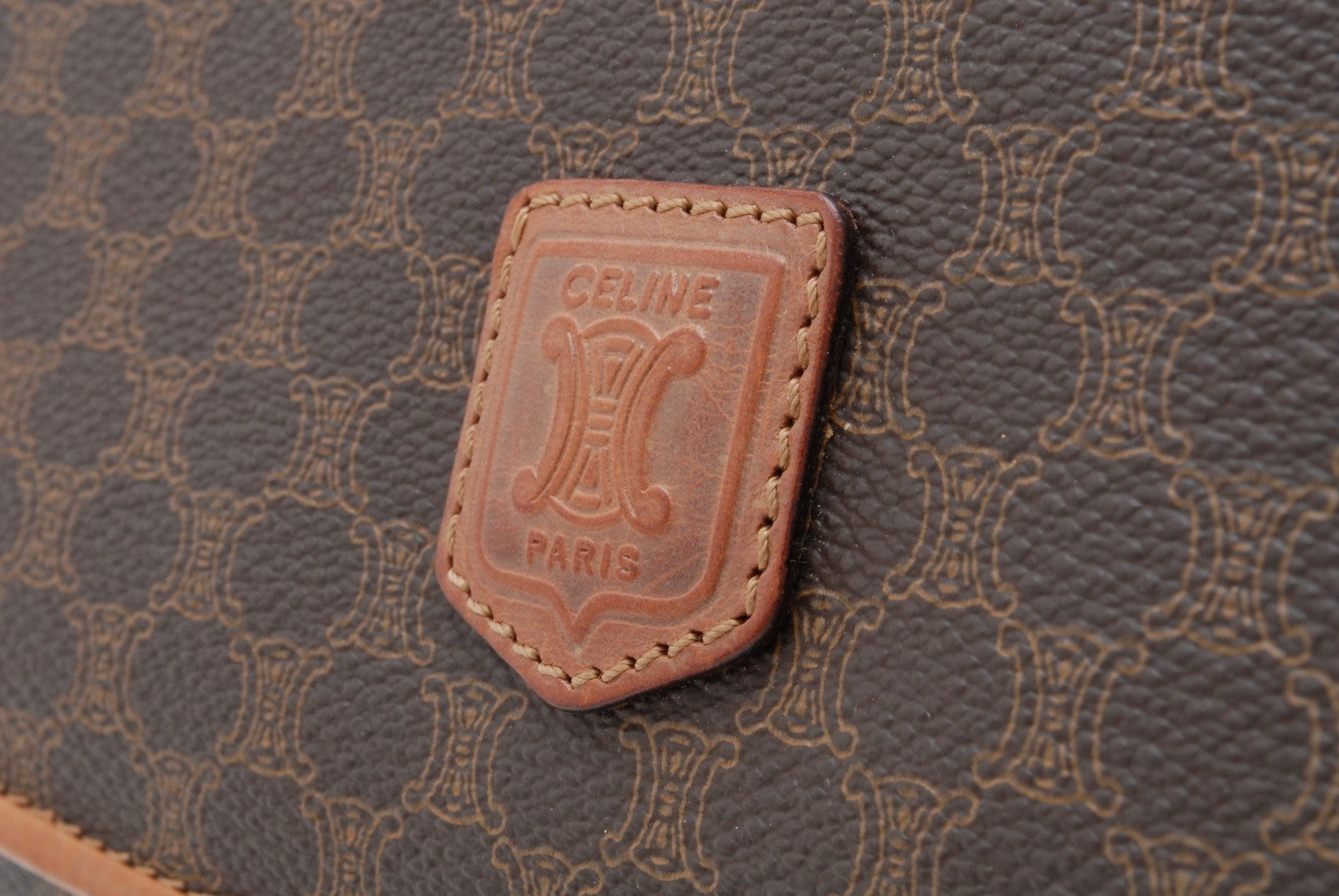 Celine Macadam Clutch Bag - Brown, PVC Leather