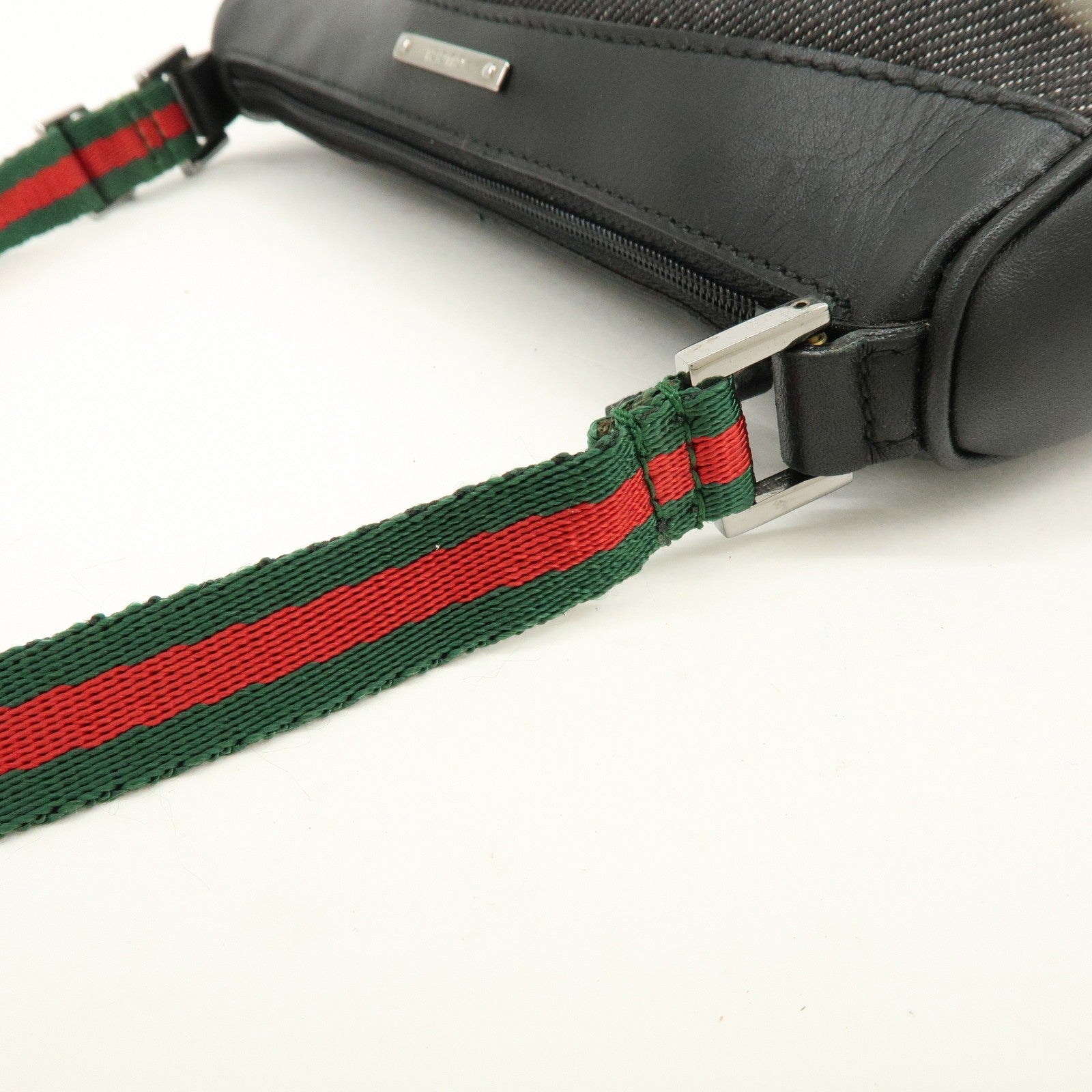 Gucci Hand Bag - Black, Denim, Leather