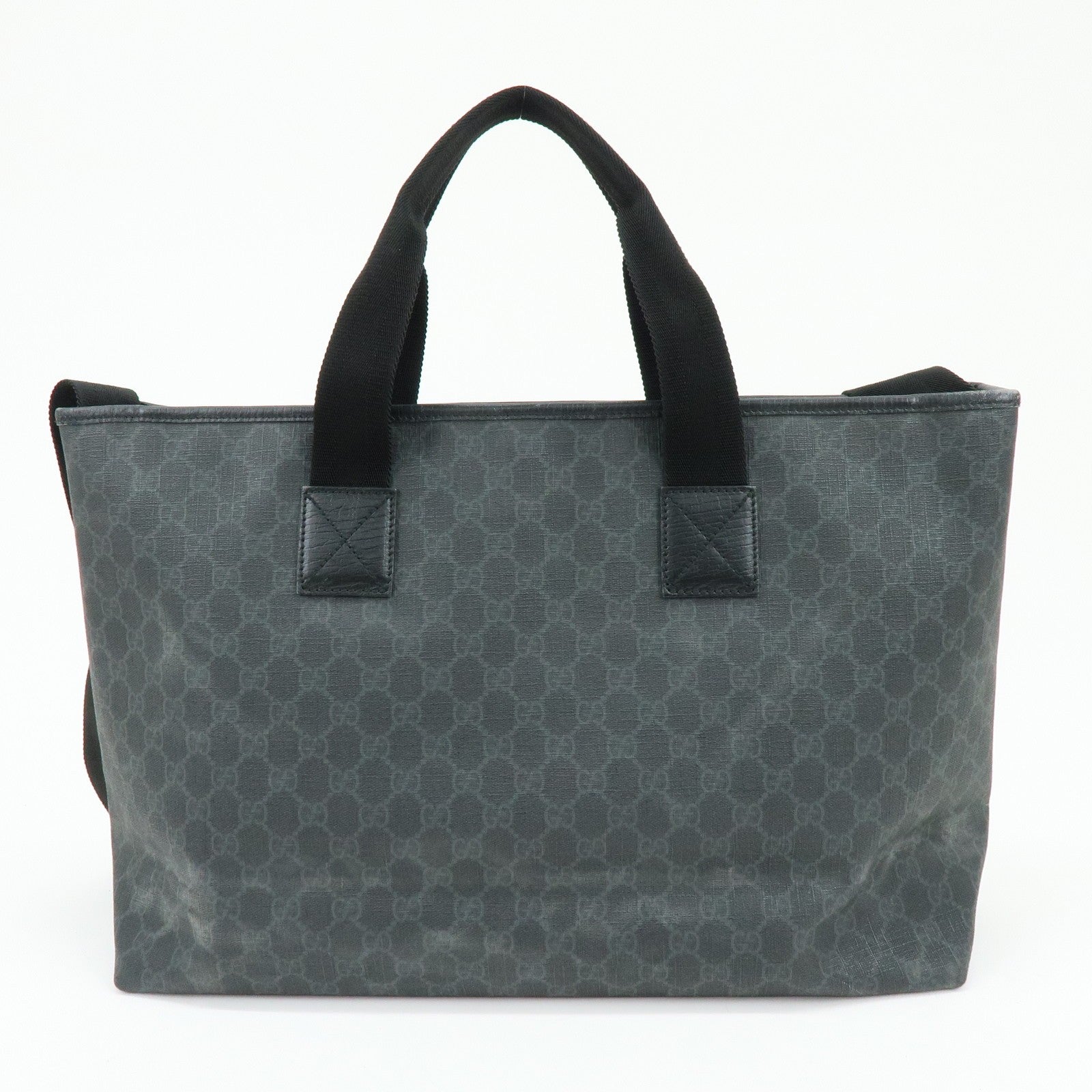 GUCCI GG Supreme 2Way Bag Hand Bag Shoulder Bag Black
