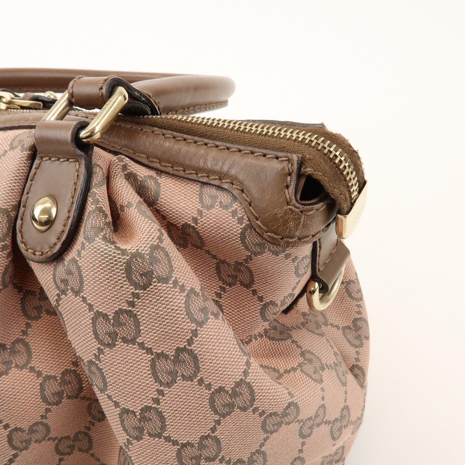 Gucci 2Way Bag - Pink, GG Canvas, Leather