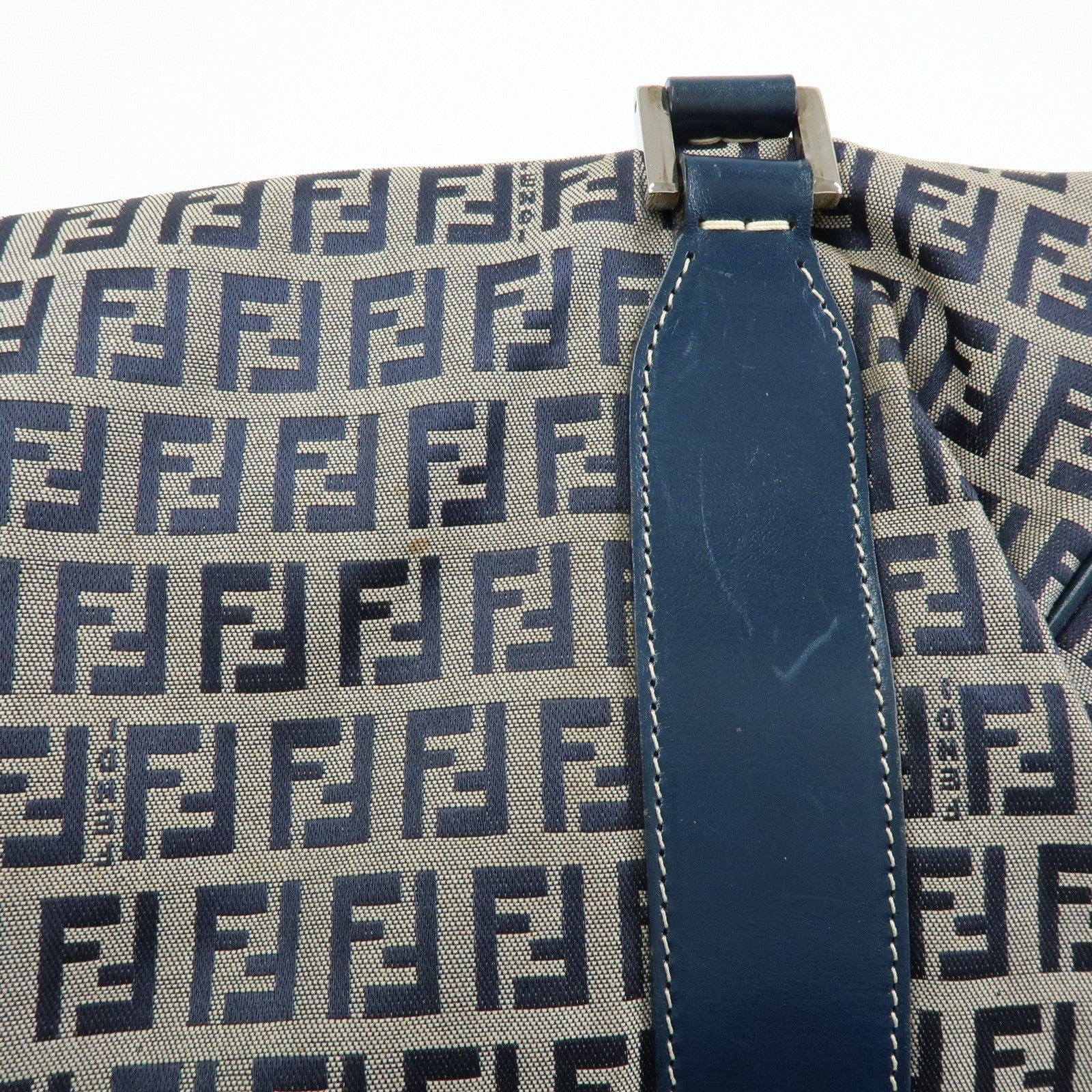 Fendi Zucchino Tote Bag - Navy, Canvas and Leather