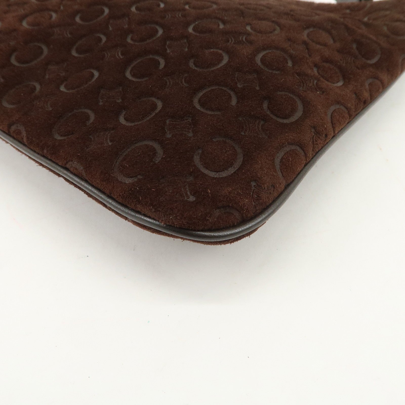 Celine C Macadam Shoulder Bag - Brown, Suede Leather